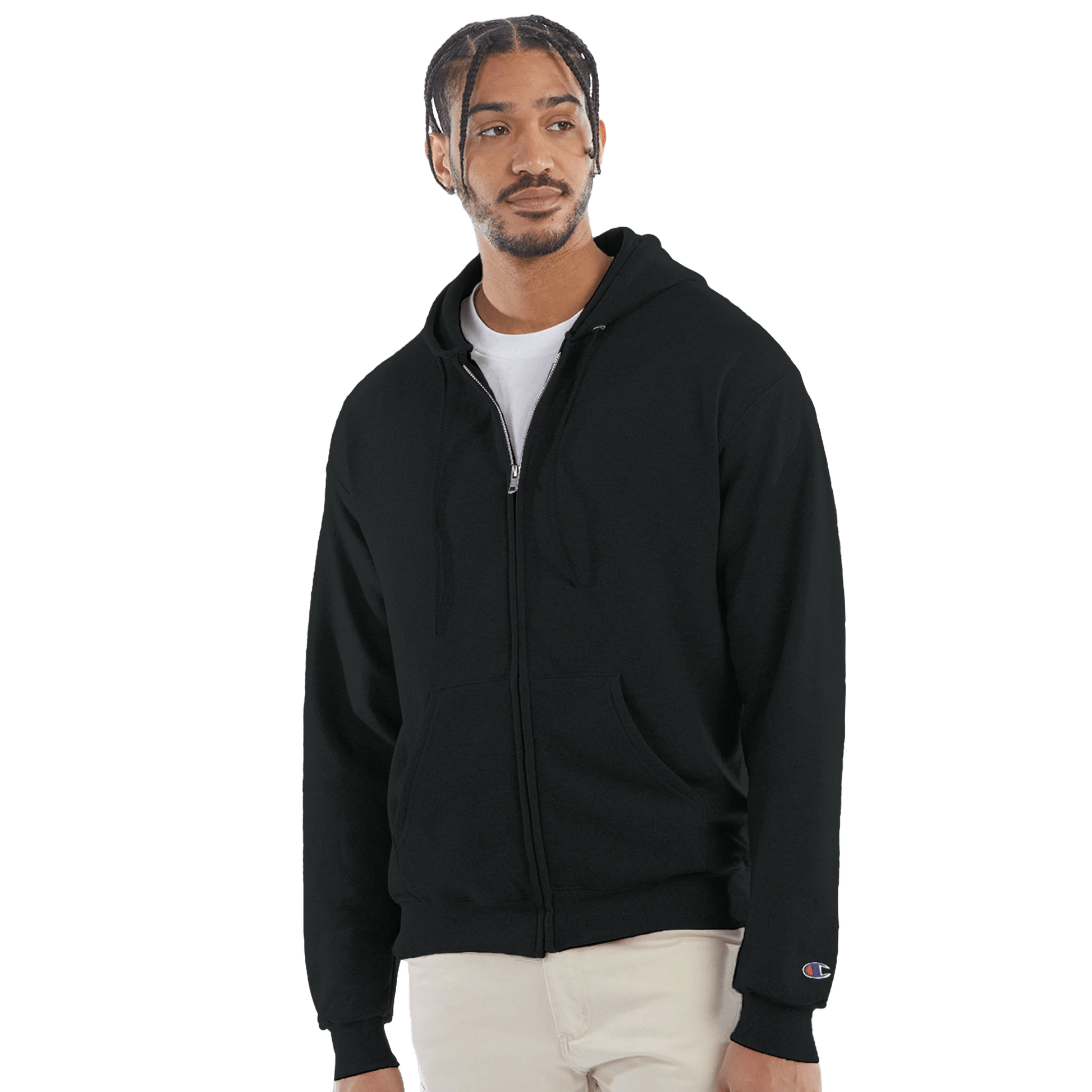 Golden triangle - Unisex Powerblend Zip Hoodie | Champion S800 - eduardgurevich S