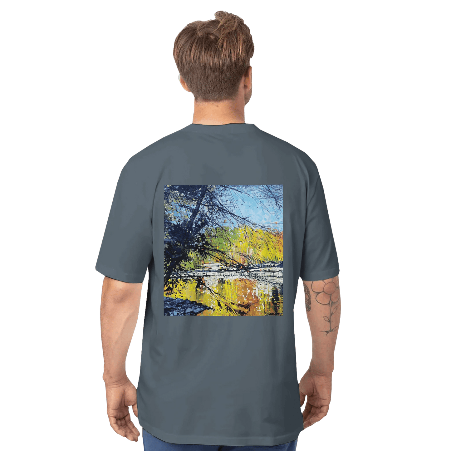 Golden triangle - Unisex Reclaimist Crewneck T-Shirt | Econscious EC1070 - eduardgurevich S