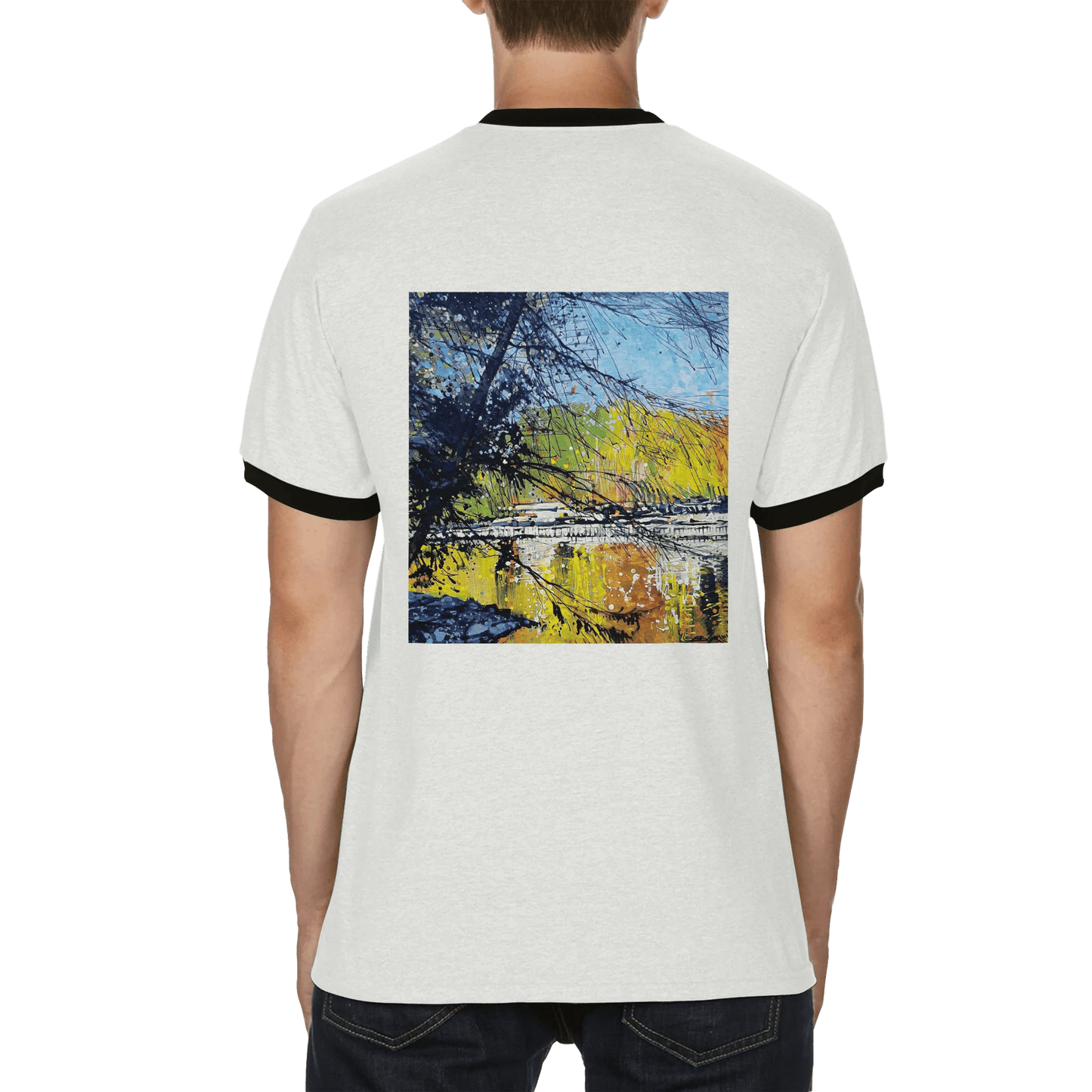 Golden triangle - Unisex Ringer T-shirt - eduardgurevich S