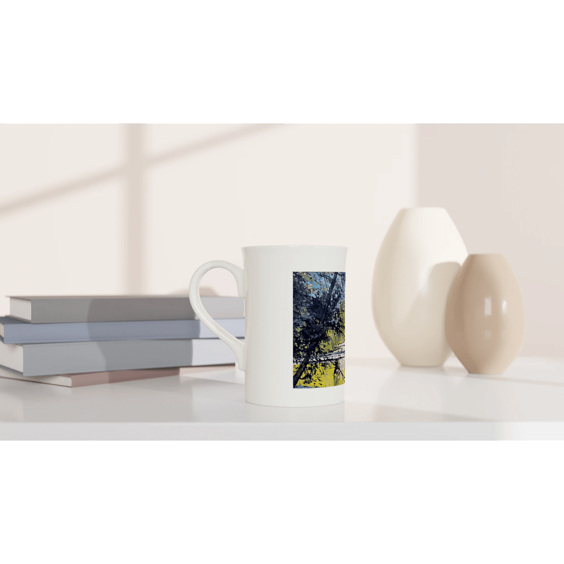 Golden triangle - White 10oz Porcelain Slim Mug - eduardgurevich