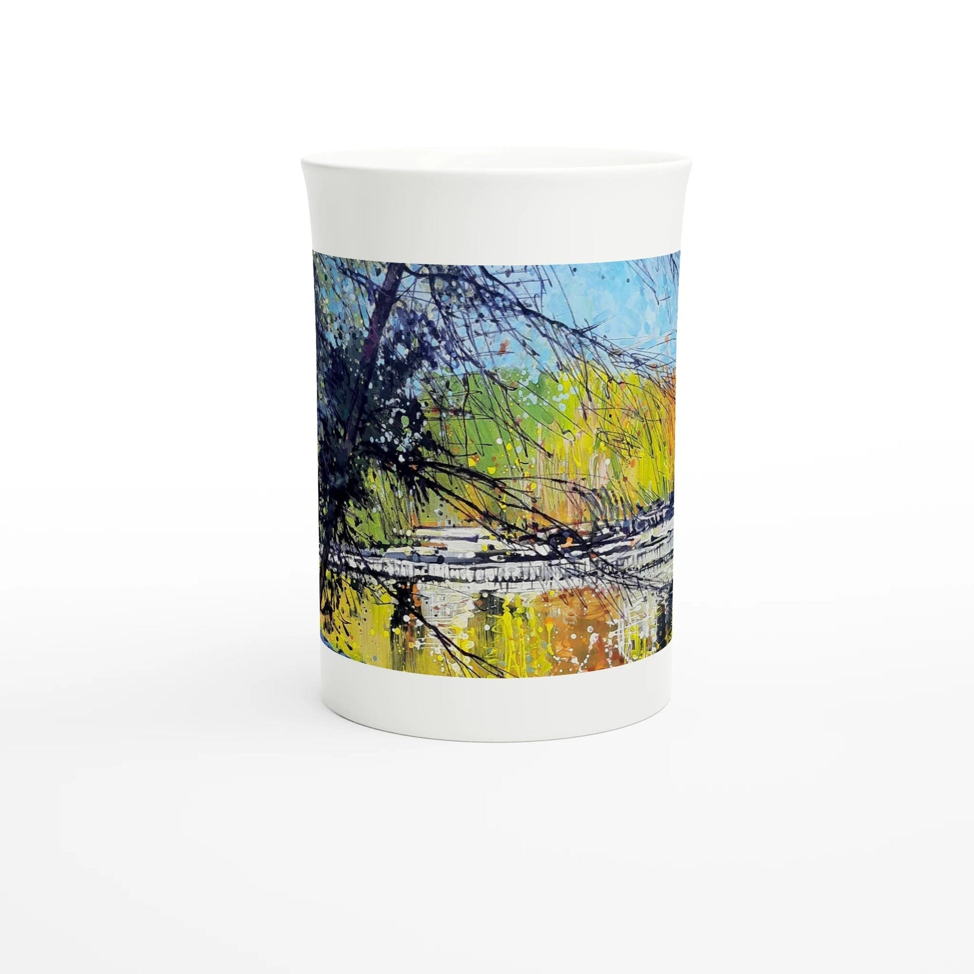 Golden triangle - White 10oz Porcelain Slim Mug - eduardgurevich