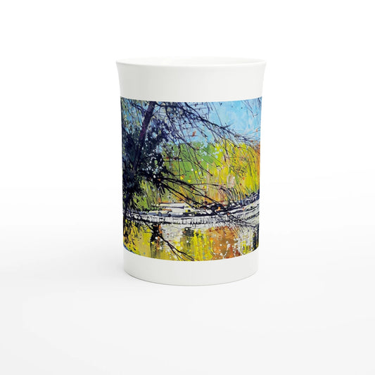 Golden triangle - White 10oz Porcelain Slim Mug - eduardgurevich