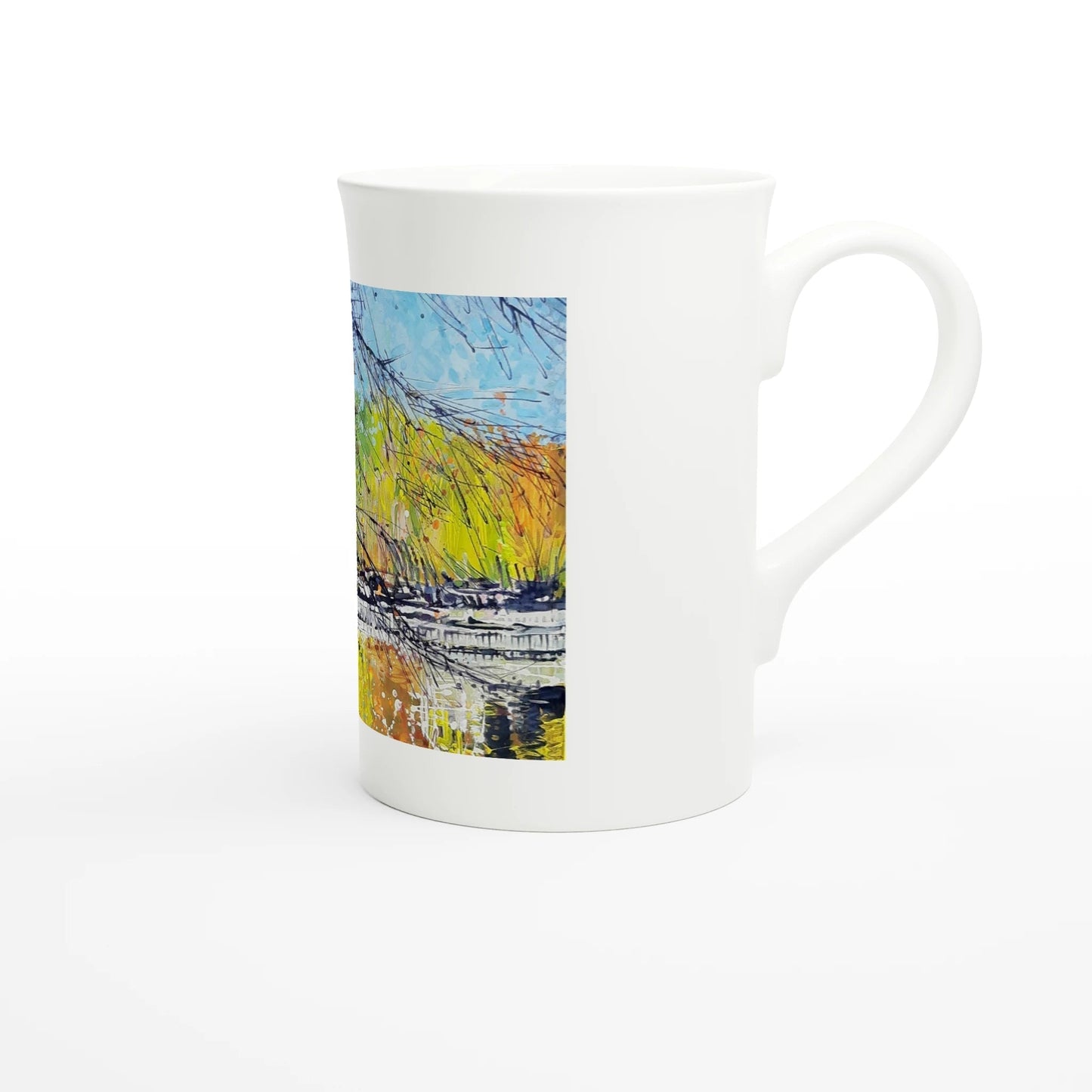 Golden triangle - White 10oz Porcelain Slim Mug - eduardgurevich