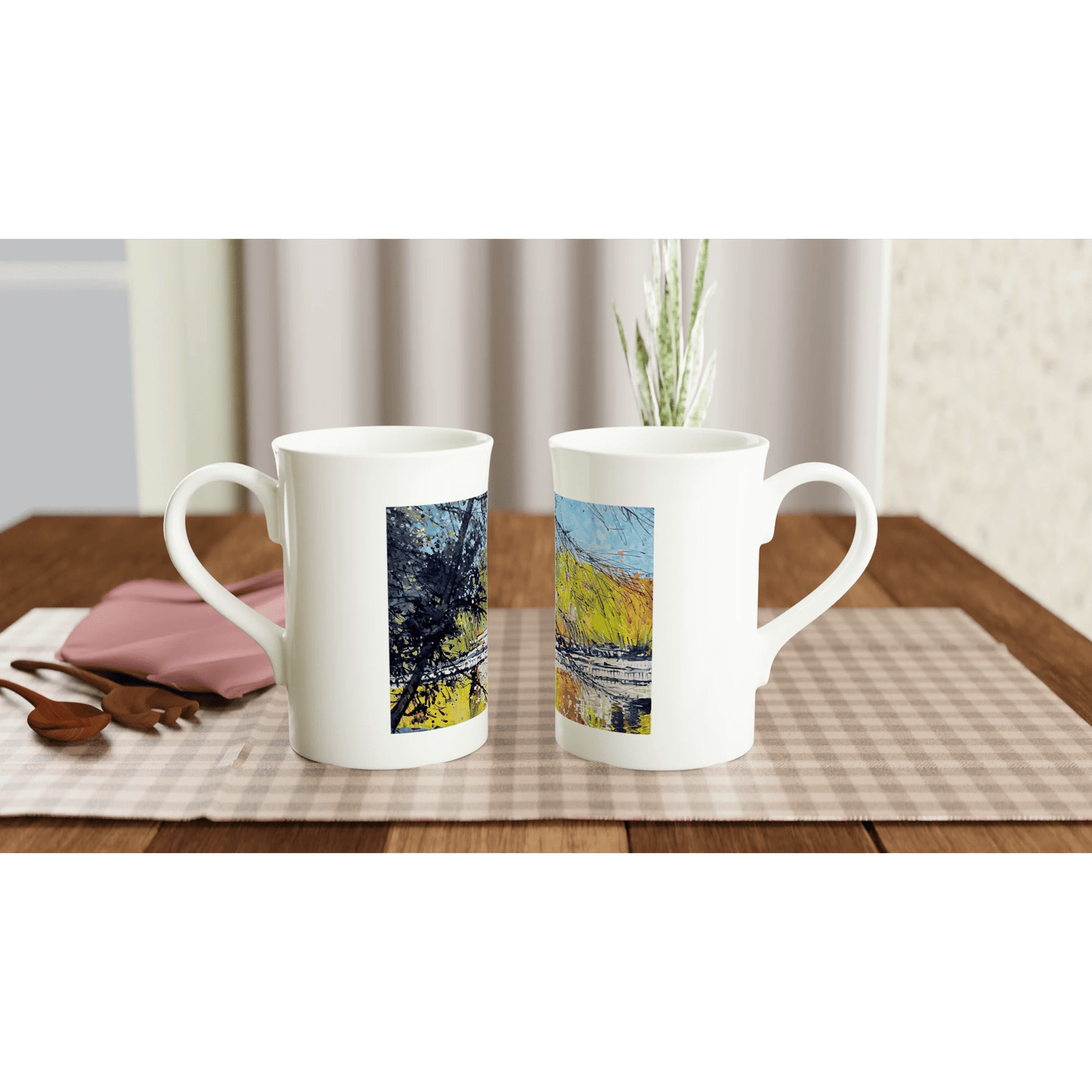 Golden triangle - White 10oz Porcelain Slim Mug - eduardgurevich