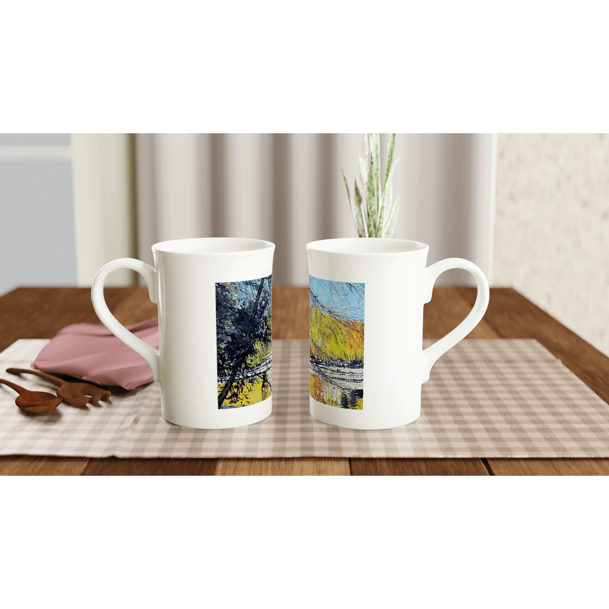 Golden triangle - White 10oz Porcelain Slim Mug - eduardgurevich