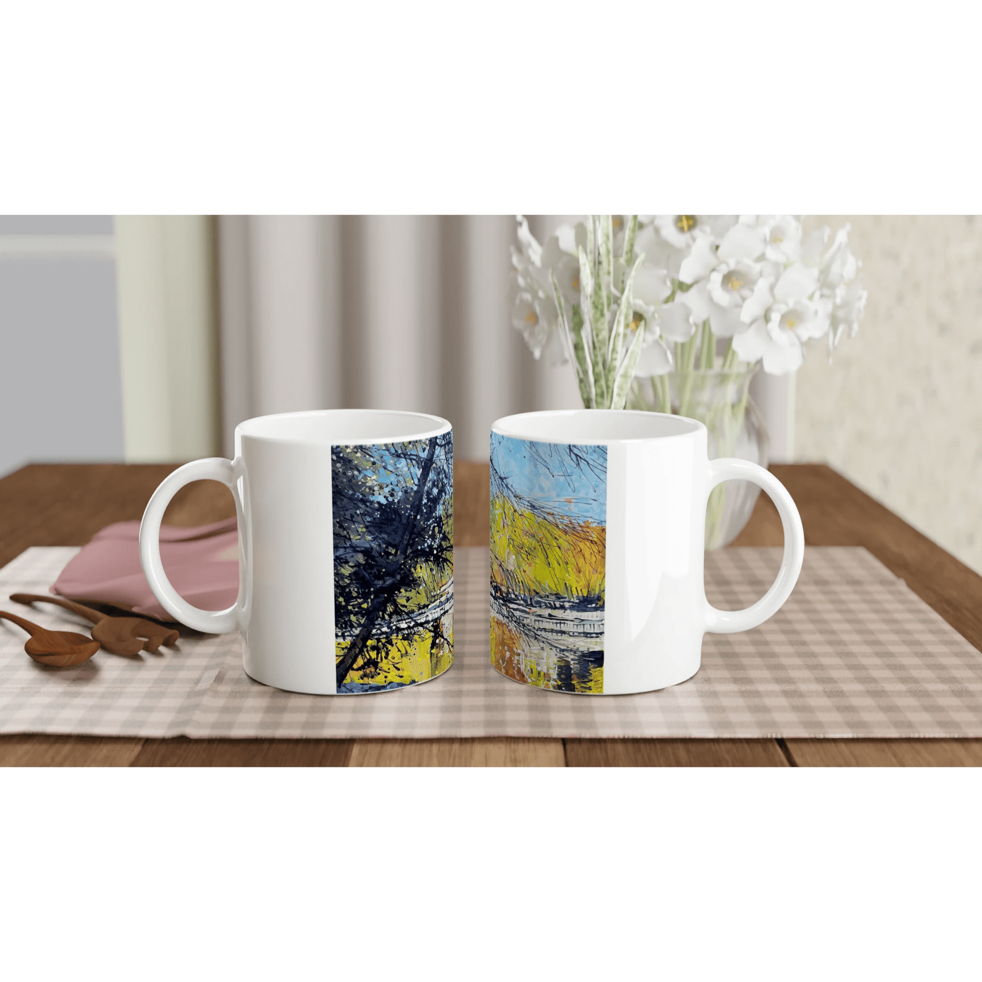 Golden triangle - White 11oz Ceramic Mug - eduardgurevich