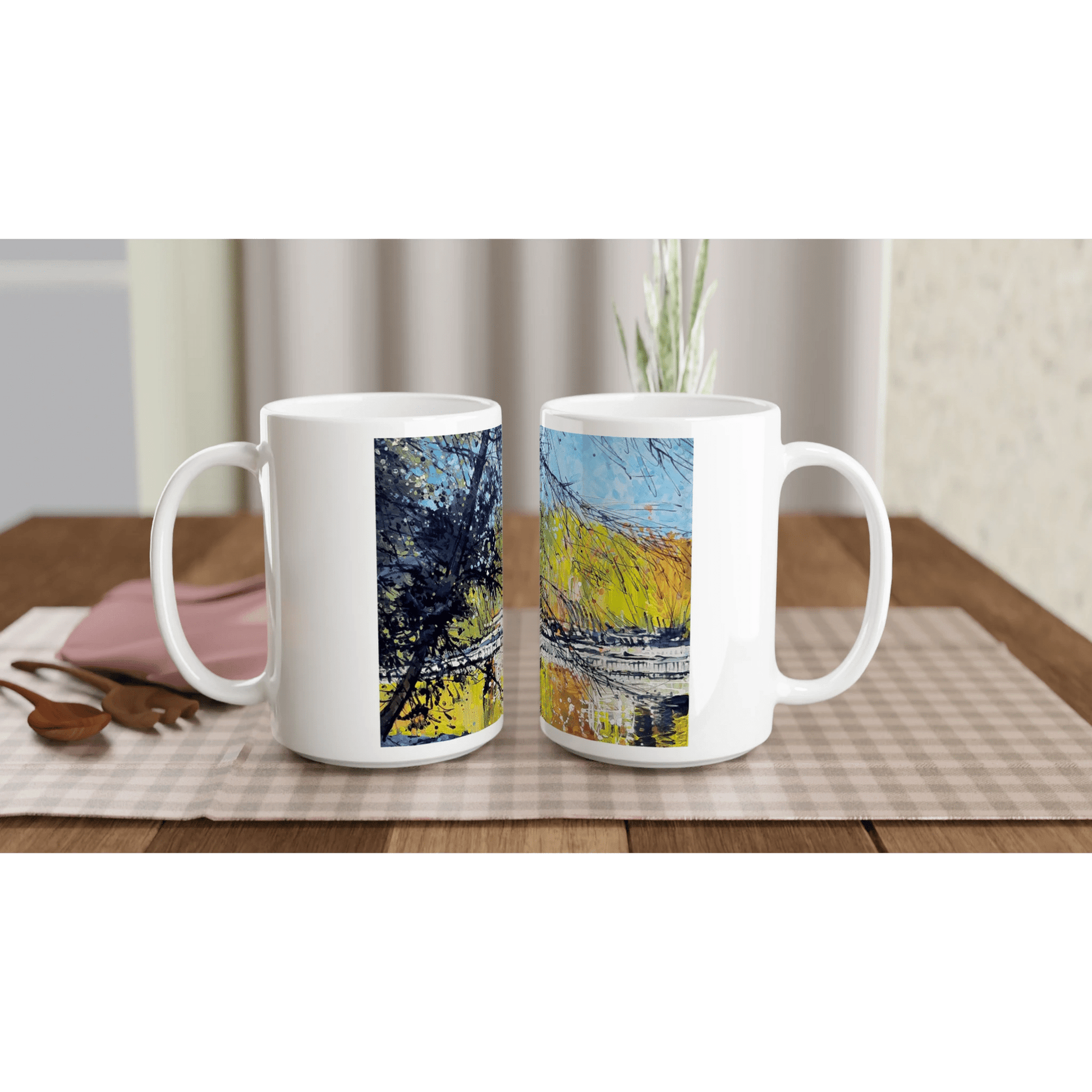 Golden triangle - White 15oz Ceramic Mug - eduardgurevich