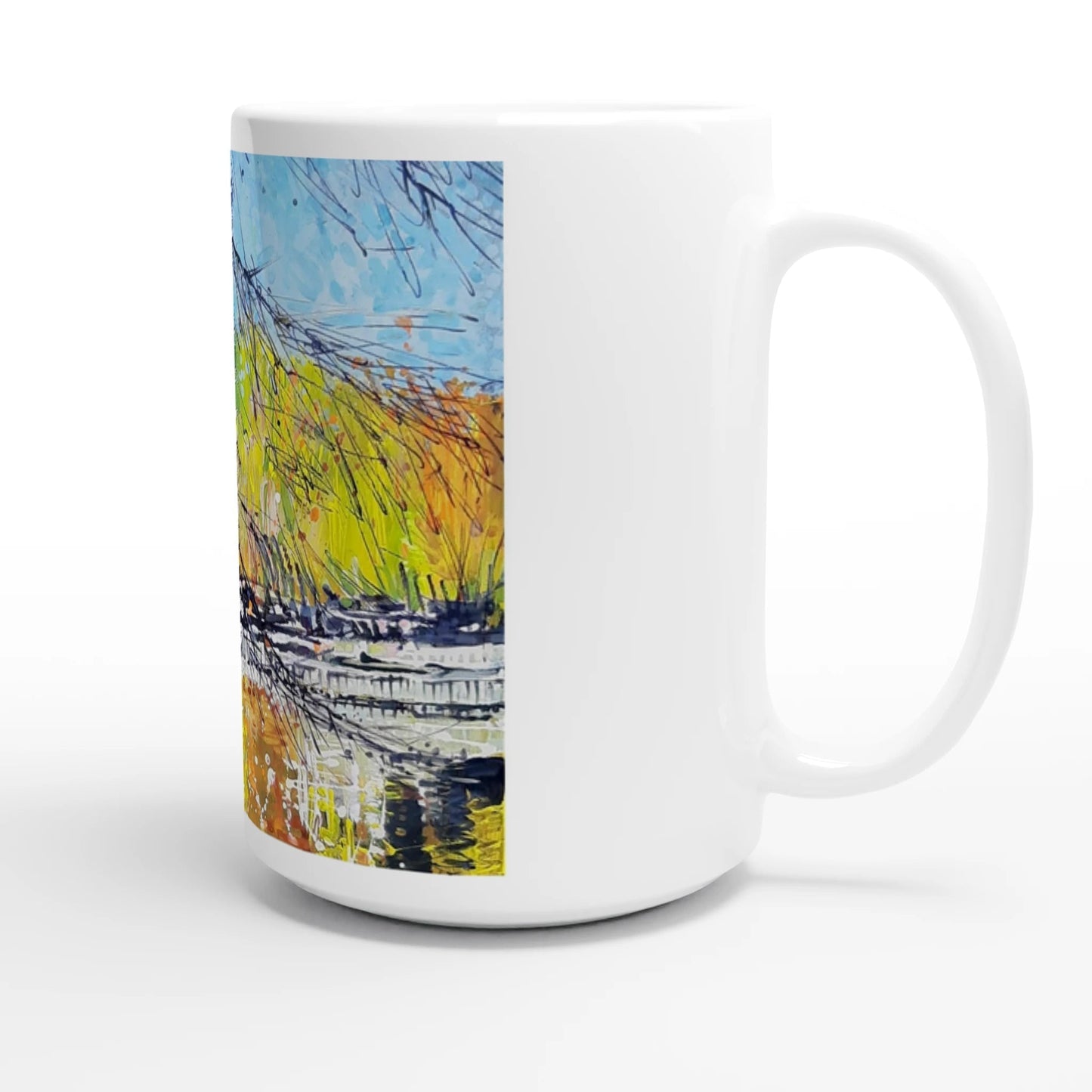 Golden triangle - White 15oz Ceramic Mug - eduardgurevich