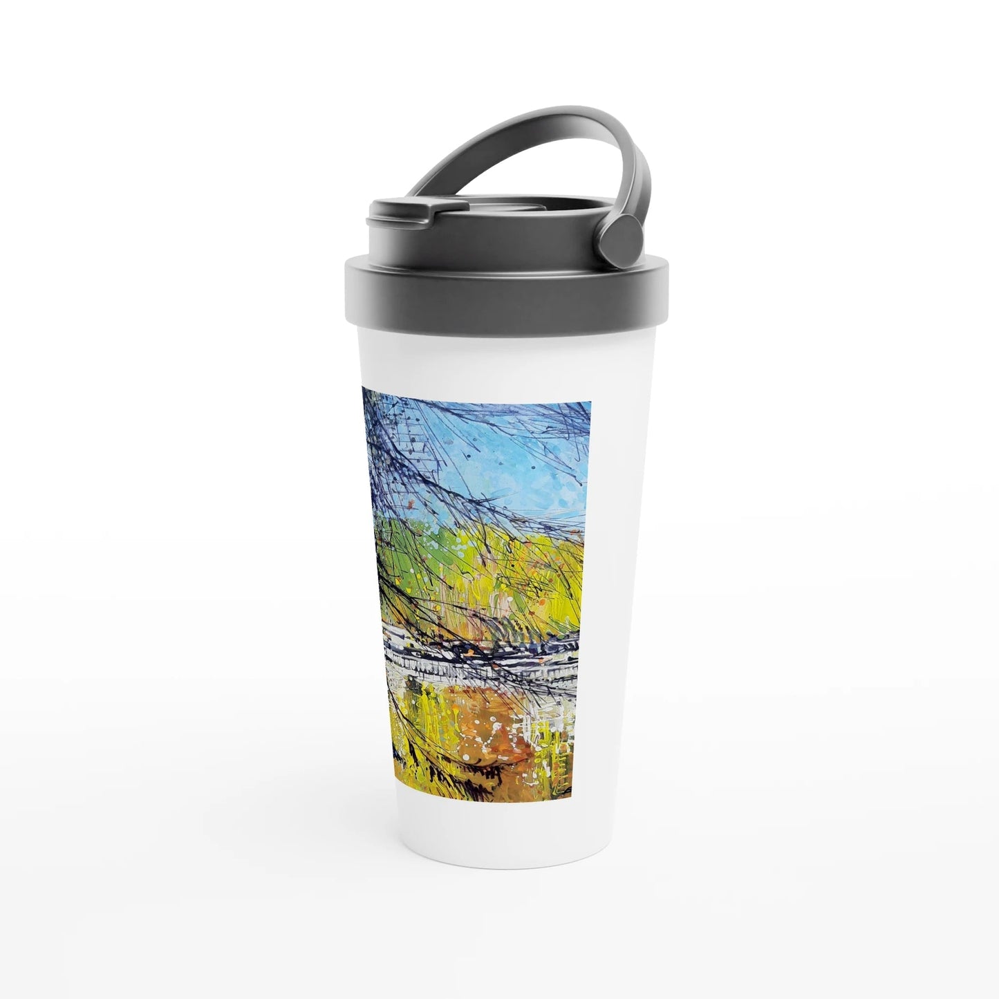 Golden triangle - White 15oz Stainless Steel Travel Mug - eduardgurevich