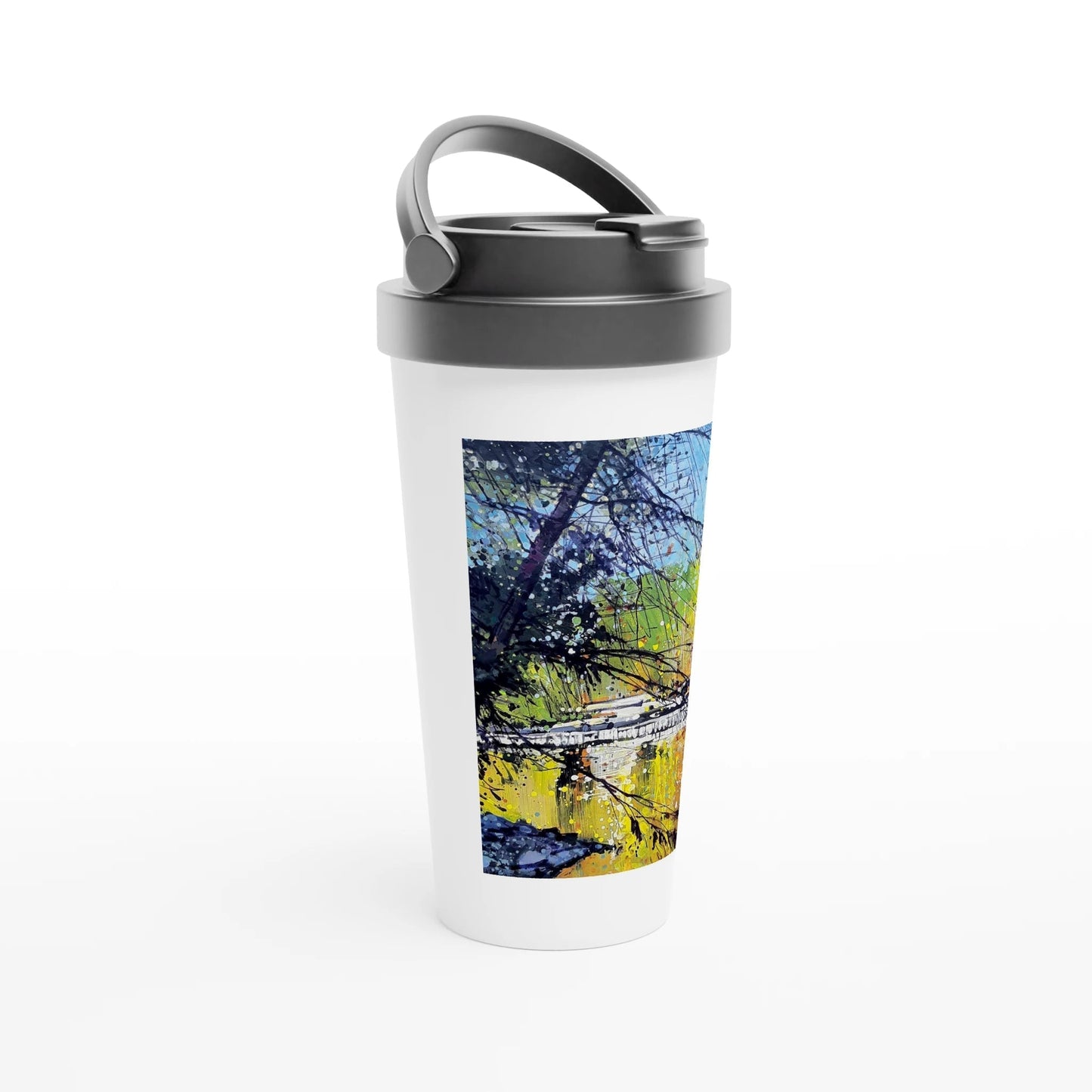 Golden triangle - White 15oz Stainless Steel Travel Mug - eduardgurevich