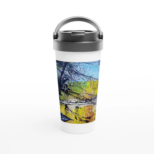 Golden triangle - White 15oz Stainless Steel Travel Mug - eduardgurevich