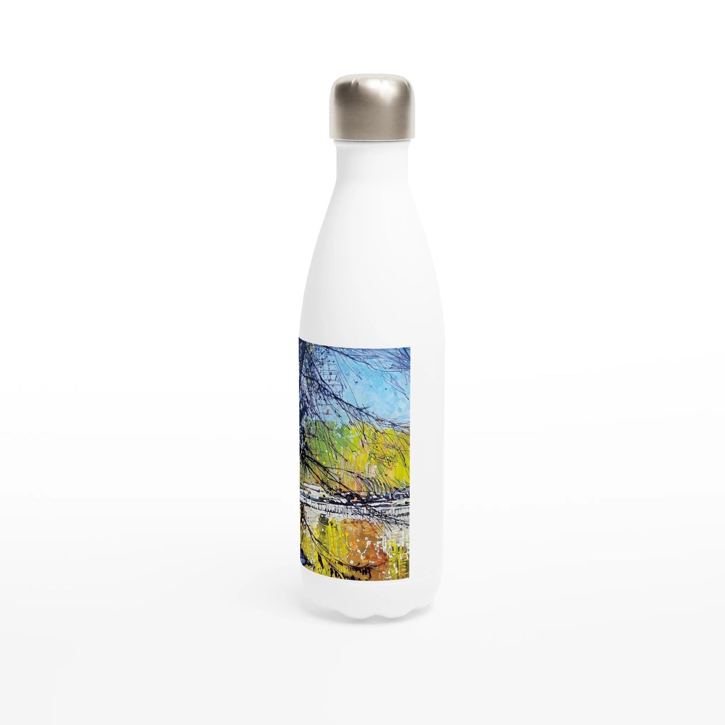 Golden triangle - White 17oz Stainless Steel Water Bottle - eduardgurevich