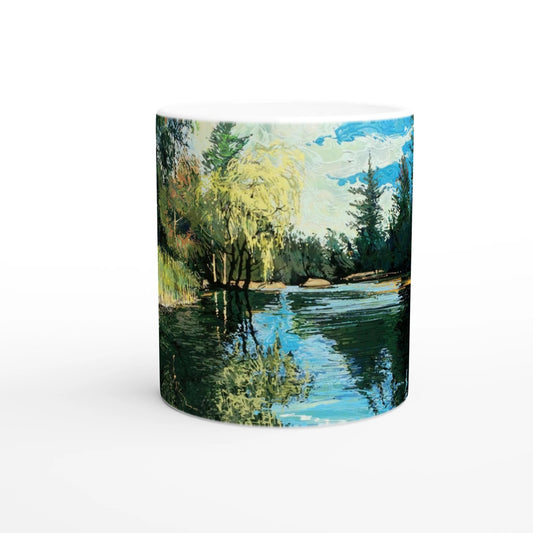 Good morning Good luck - White 11oz Ceramic Mug - eduardgurevich