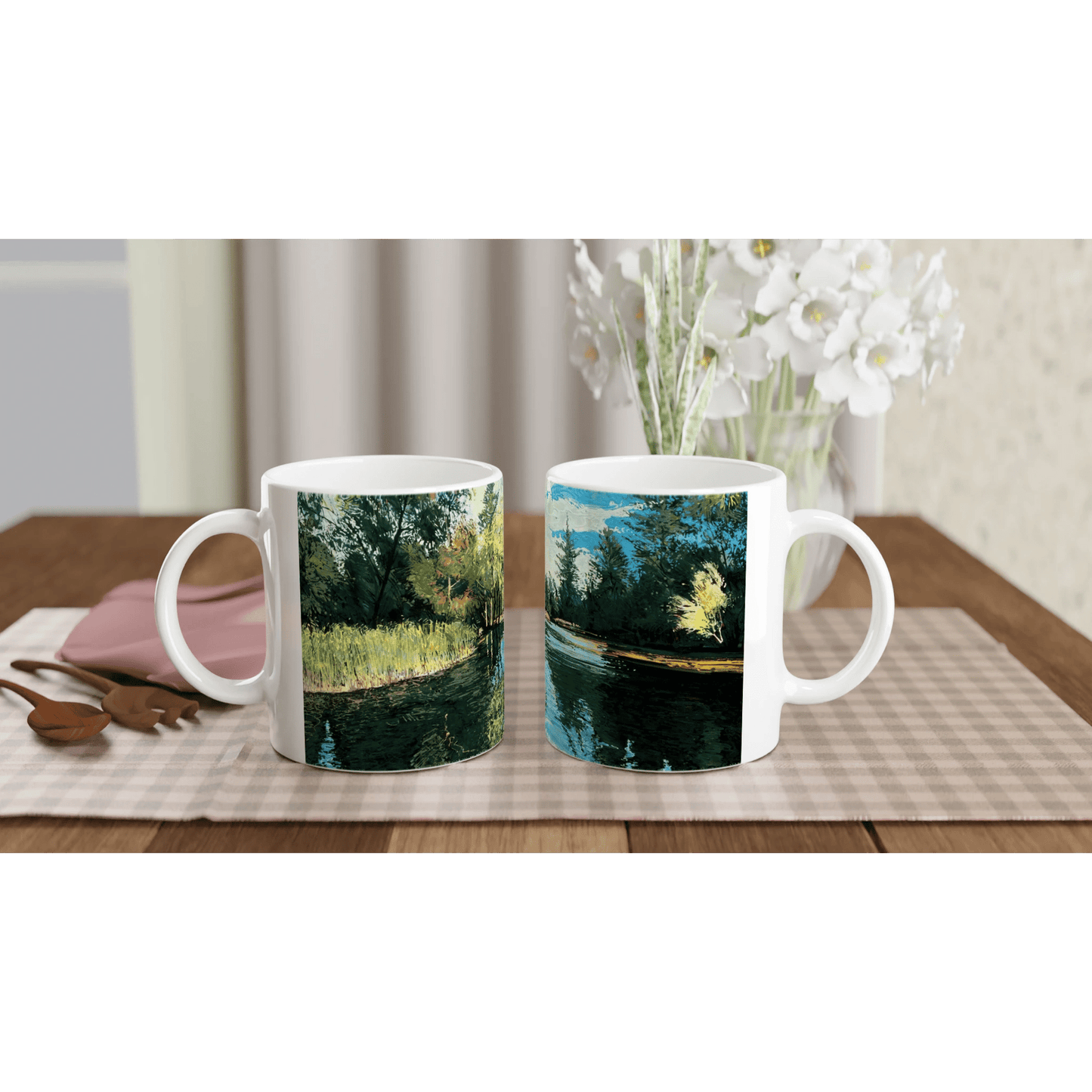 Good morning Good luck - White 11oz Ceramic Mug - eduardgurevich