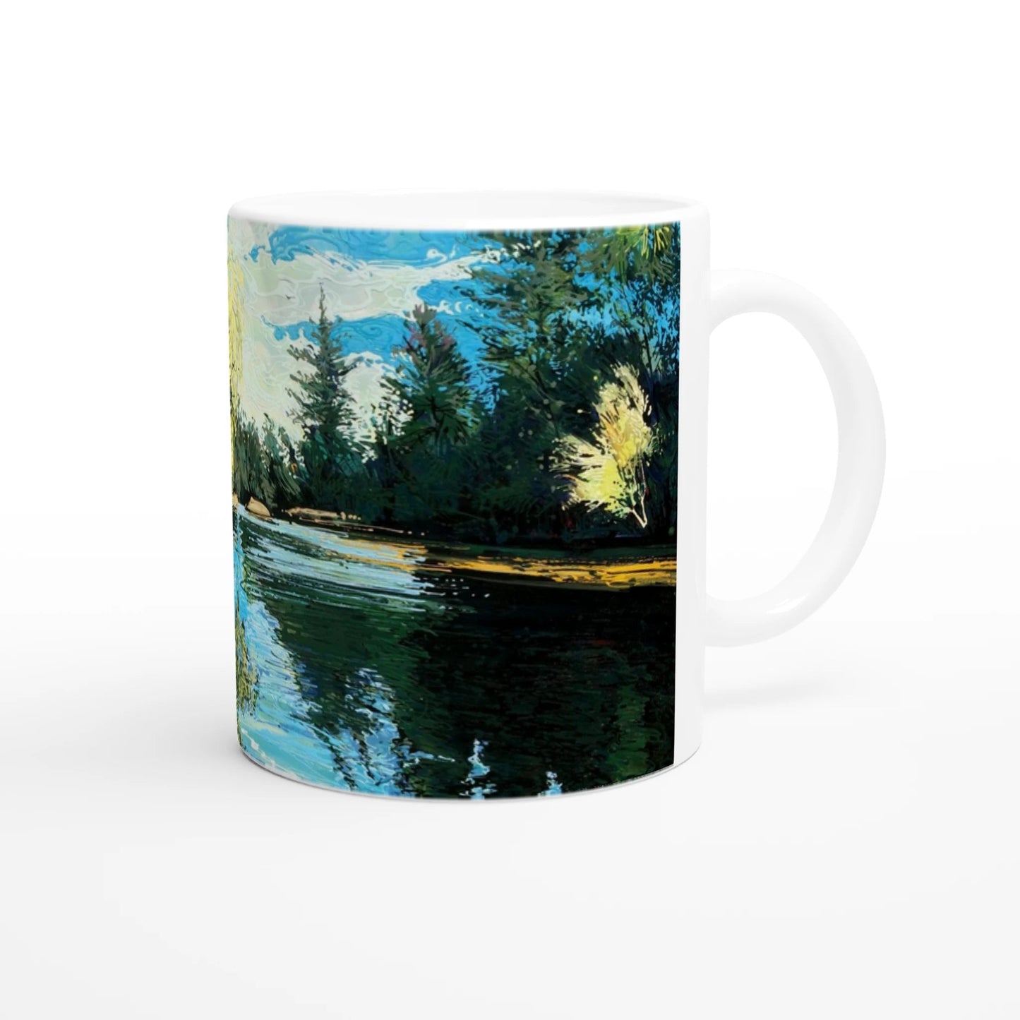Good morning Good luck - White 11oz Ceramic Mug - eduardgurevich