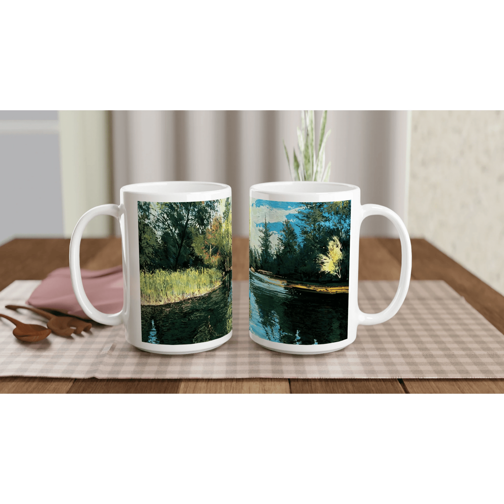 Good morning Good luck - White 15oz Ceramic Mug - eduardgurevich