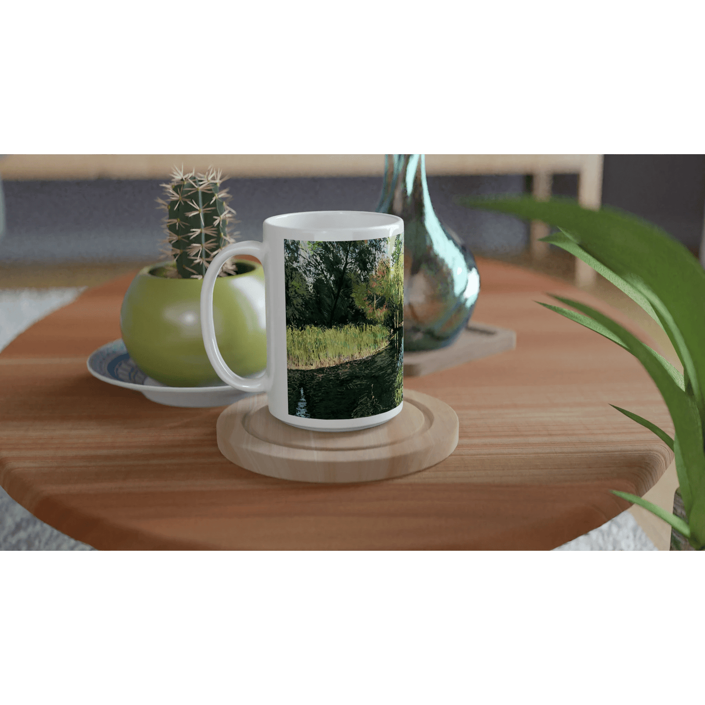 Good morning Good luck - White 15oz Ceramic Mug - eduardgurevich