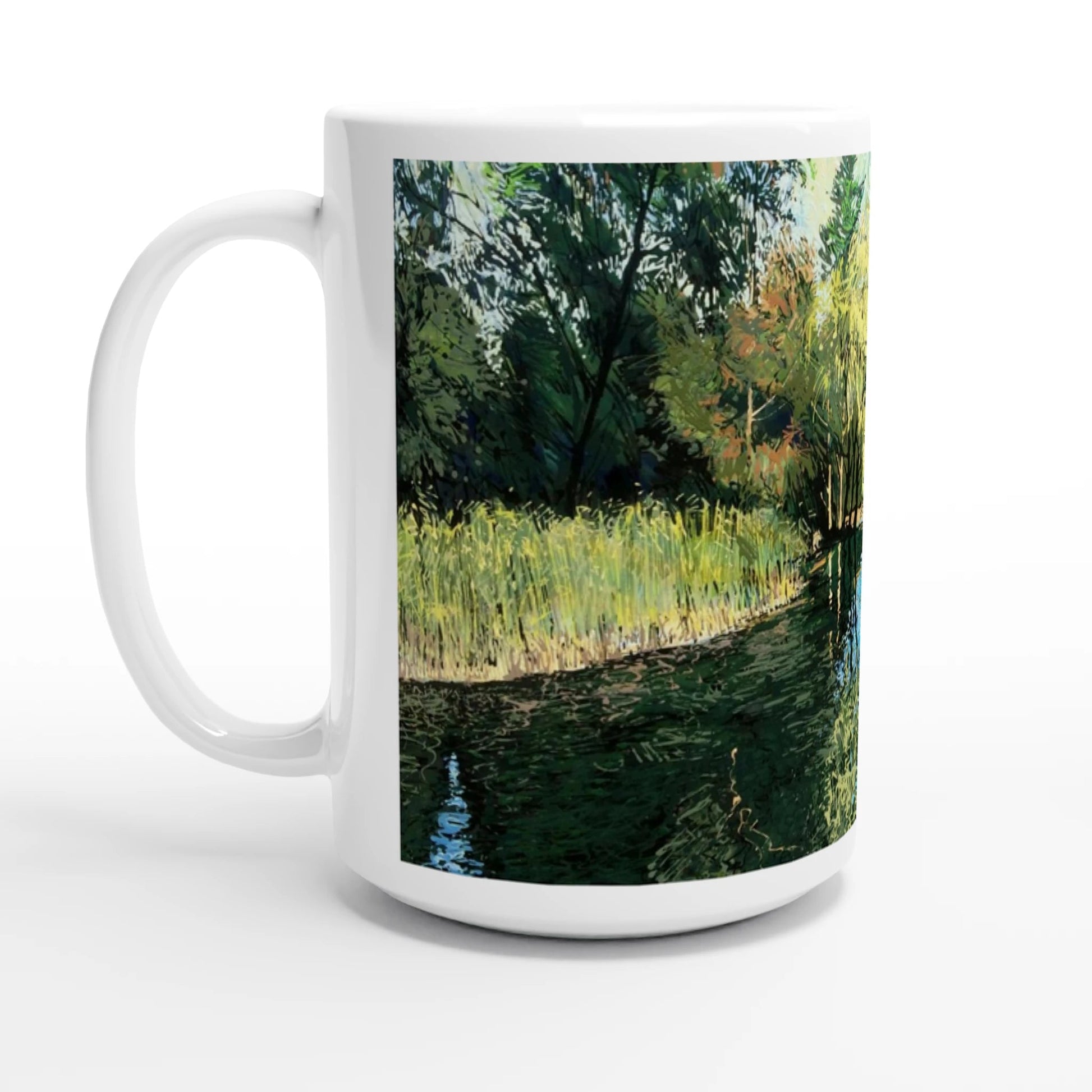 Good morning Good luck - White 15oz Ceramic Mug - eduardgurevich