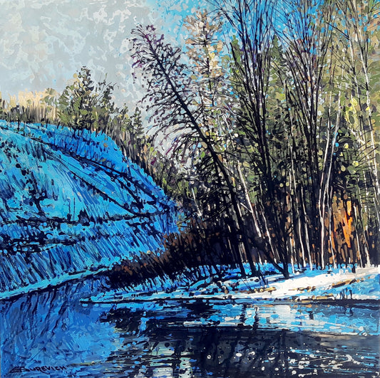 High bank - eduardgurevich Acrylic 24x24
