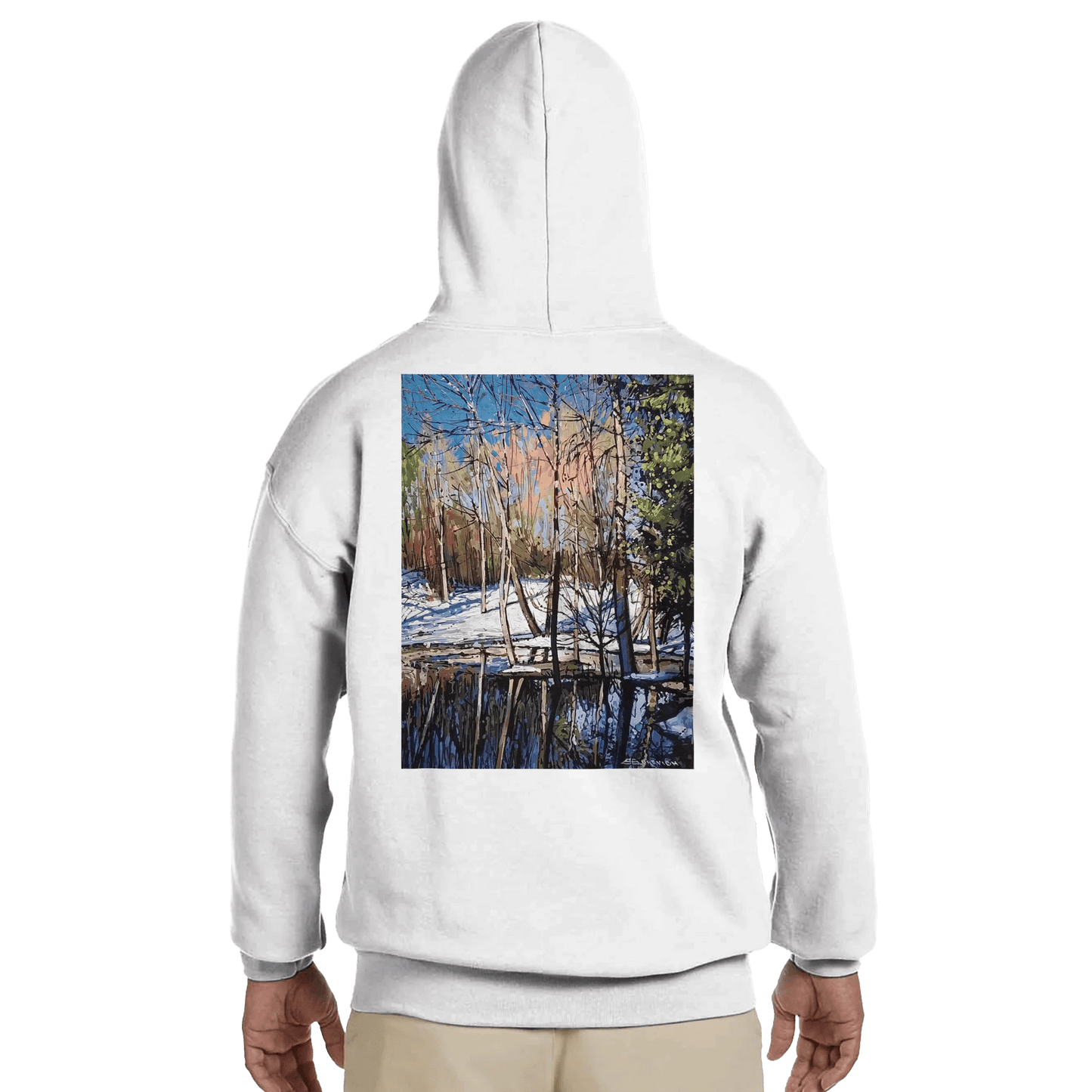 High visibility - Classic Unisex Pullover Hoodie | Gildan® 18500 White - eduardgurevich S