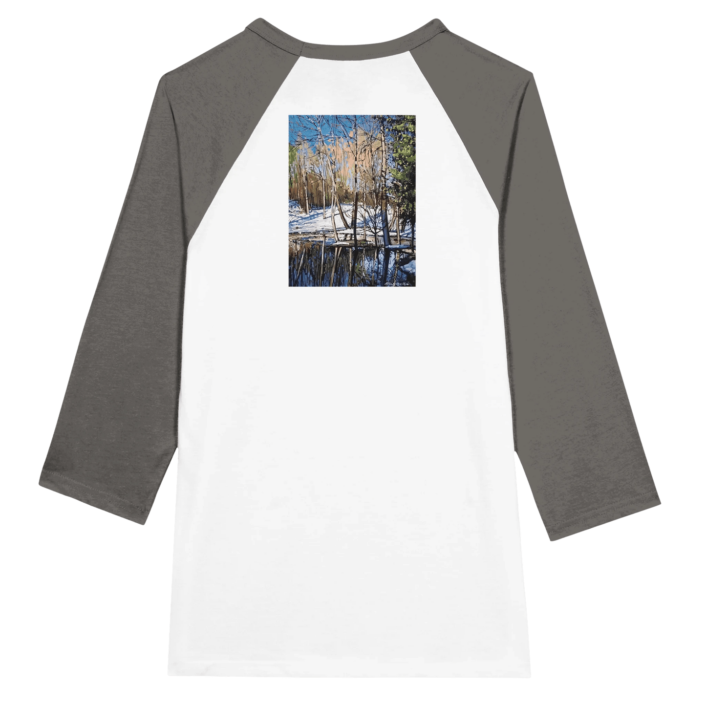 High visibility - Unisex 3/4 sleeve Raglan T-shirt - eduardgurevich XL White and Black