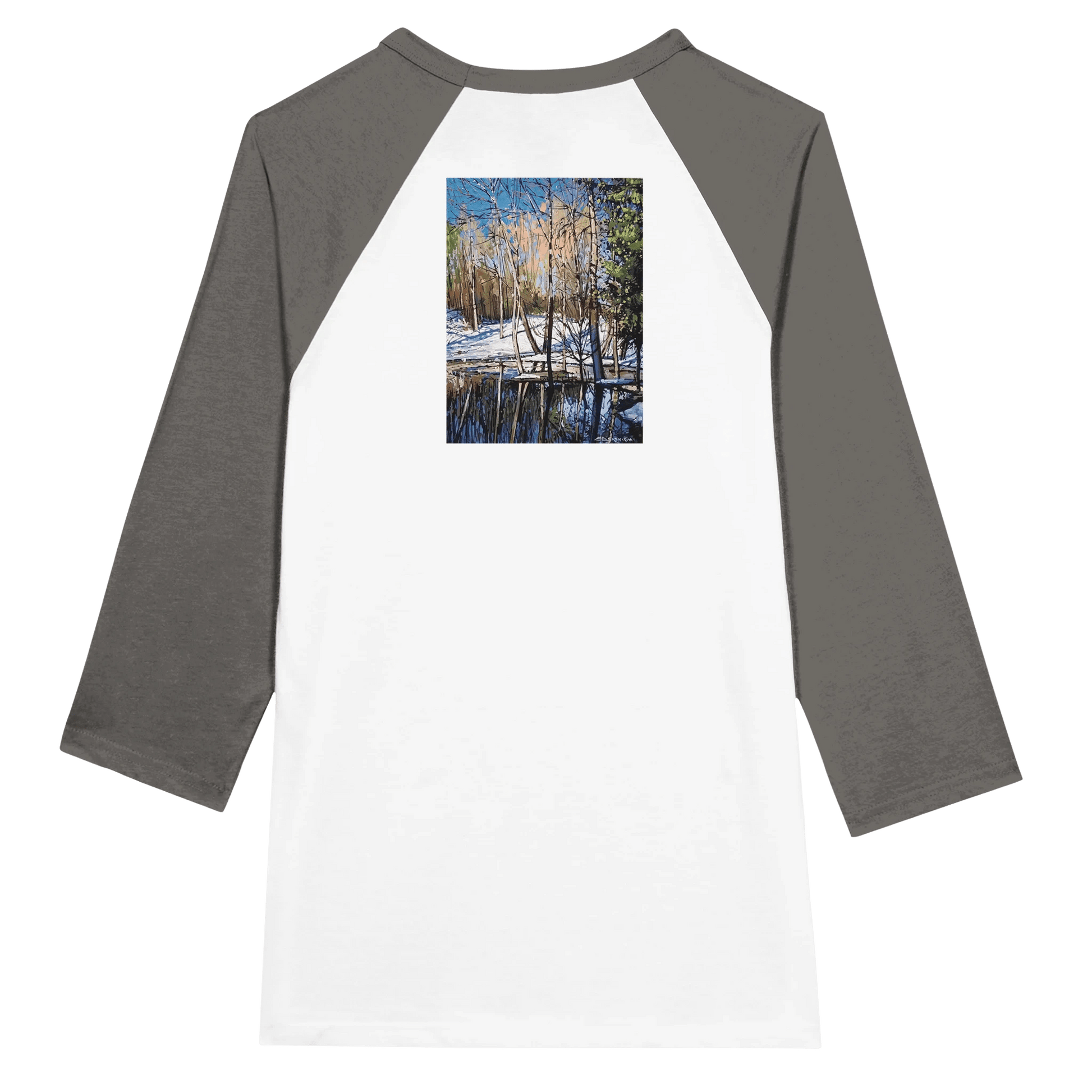 High visibility - Unisex 3/4 sleeve Raglan T-shirt - eduardgurevich XL White and Black