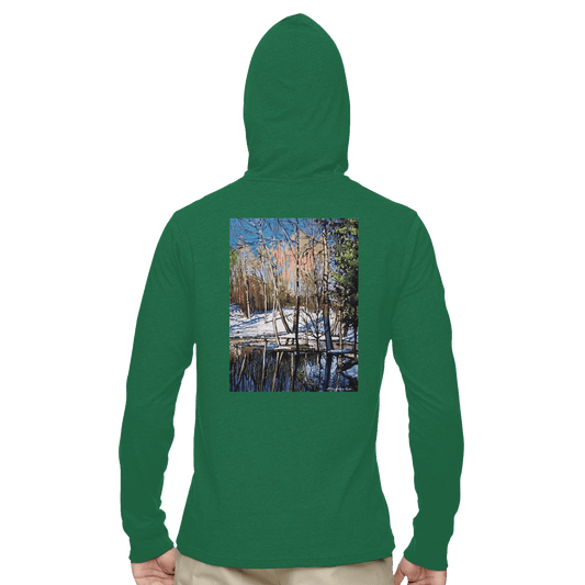 High visibility - Unisex Eco Blend Long - Sleeve Pullover Hooded T-Shirt | Econscious EC1085 - eduardgurevich S