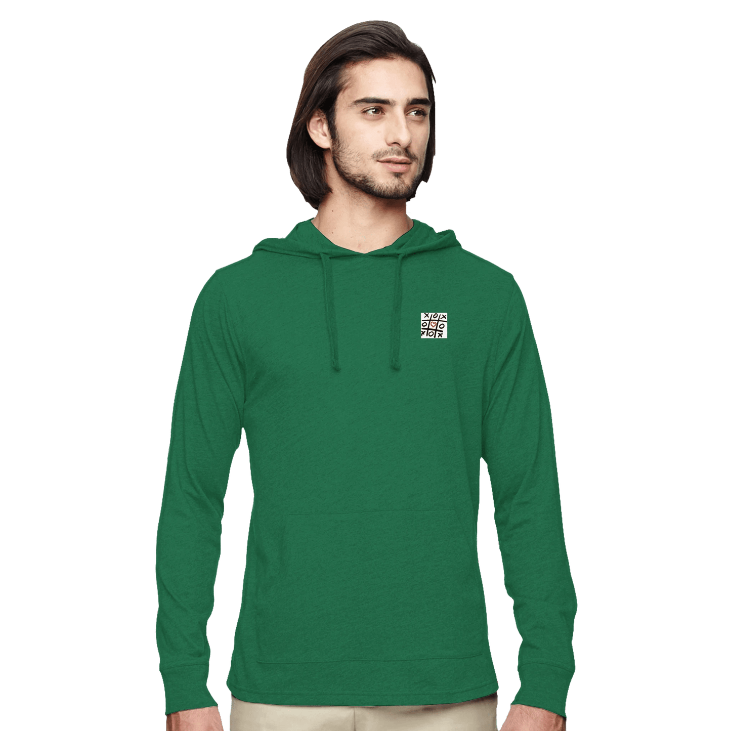 High visibility - Unisex Eco Blend Long - Sleeve Pullover Hooded T-Shirt | Econscious EC1085 - eduardgurevich S