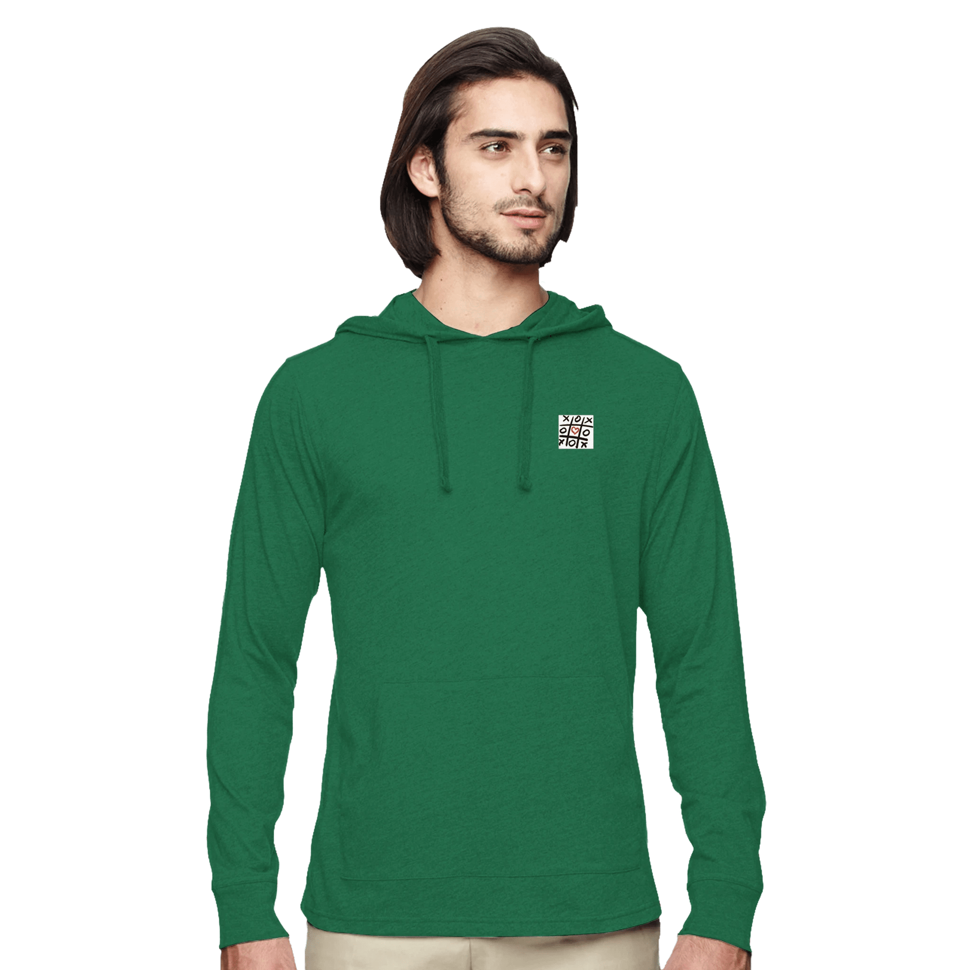 High visibility - Unisex Eco Blend Long - Sleeve Pullover Hooded T-Shirt | Econscious EC1085 - eduardgurevich S