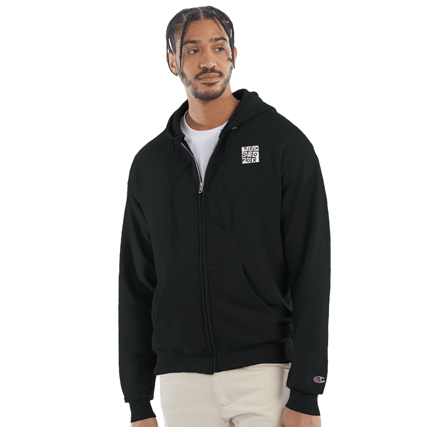 High visibility - Unisex Powerblend Zip Hoodie | Champion S800 - eduardgurevich S