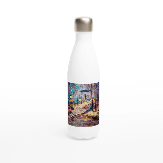History of lights - White 17oz Stainless Steel Water Bottle - eduardgurevich