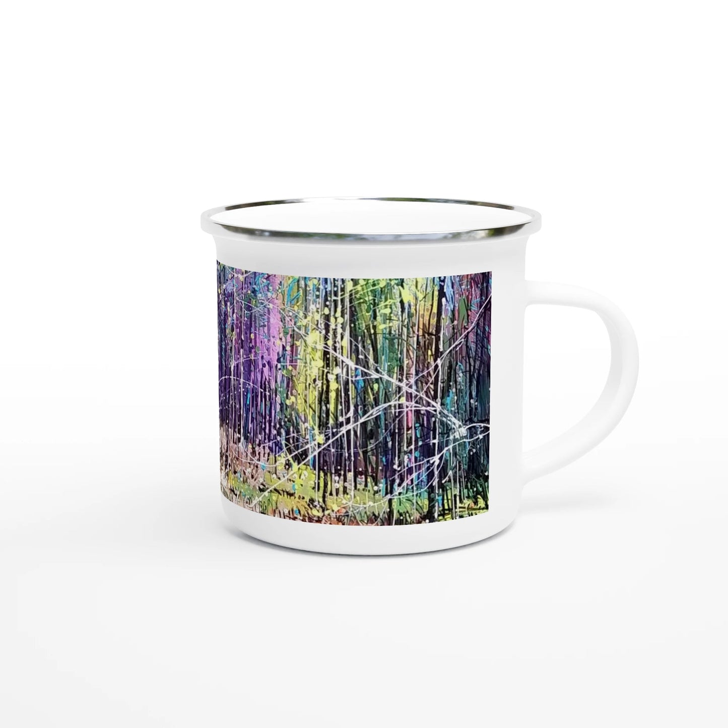 Last statement - White 12oz Enamel Mug - eduardgurevich