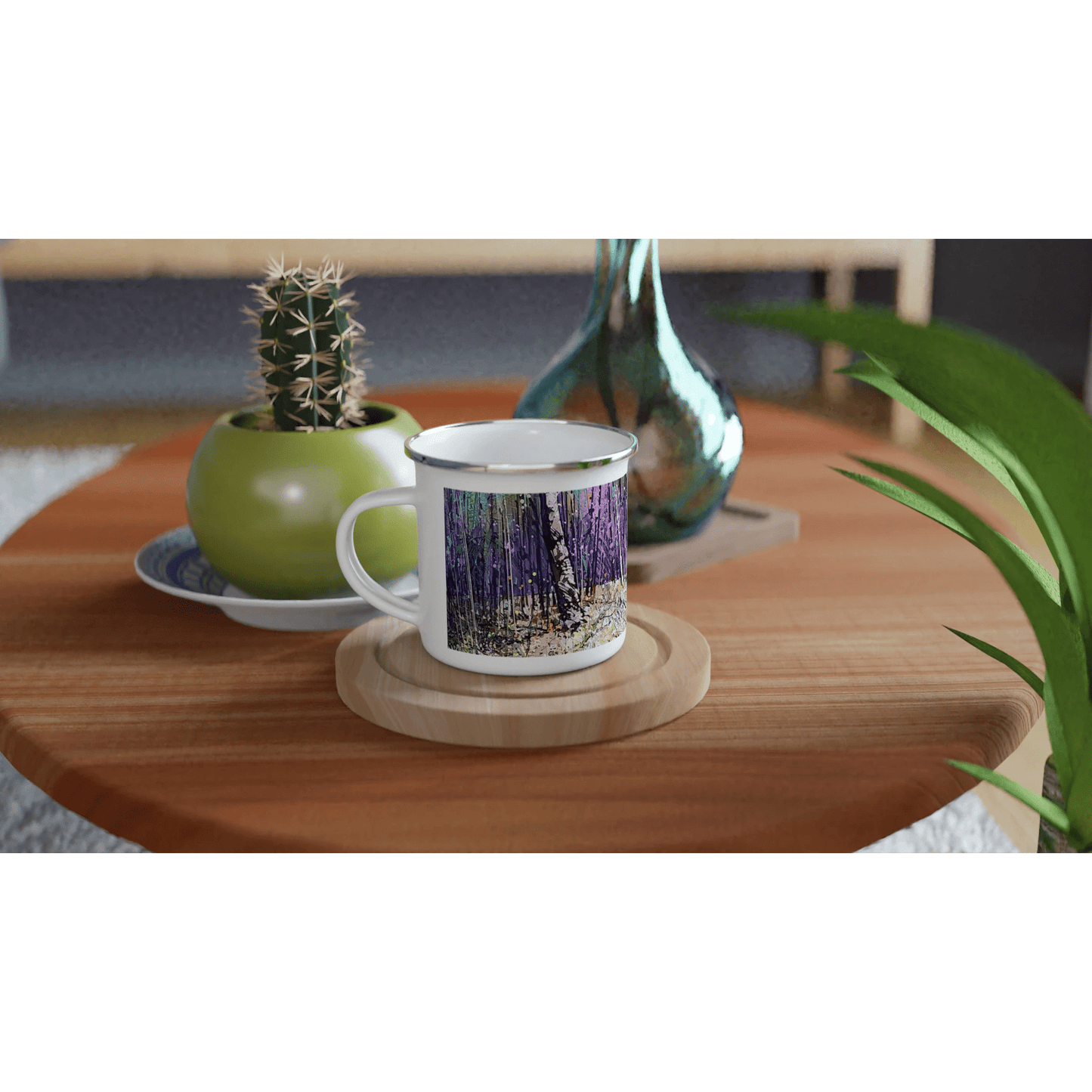 Last statement - White 12oz Enamel Mug - eduardgurevich