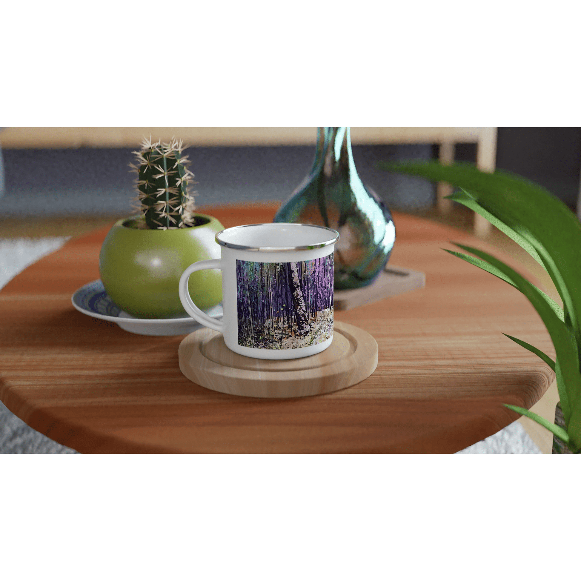 Last statement - White 12oz Enamel Mug - eduardgurevich