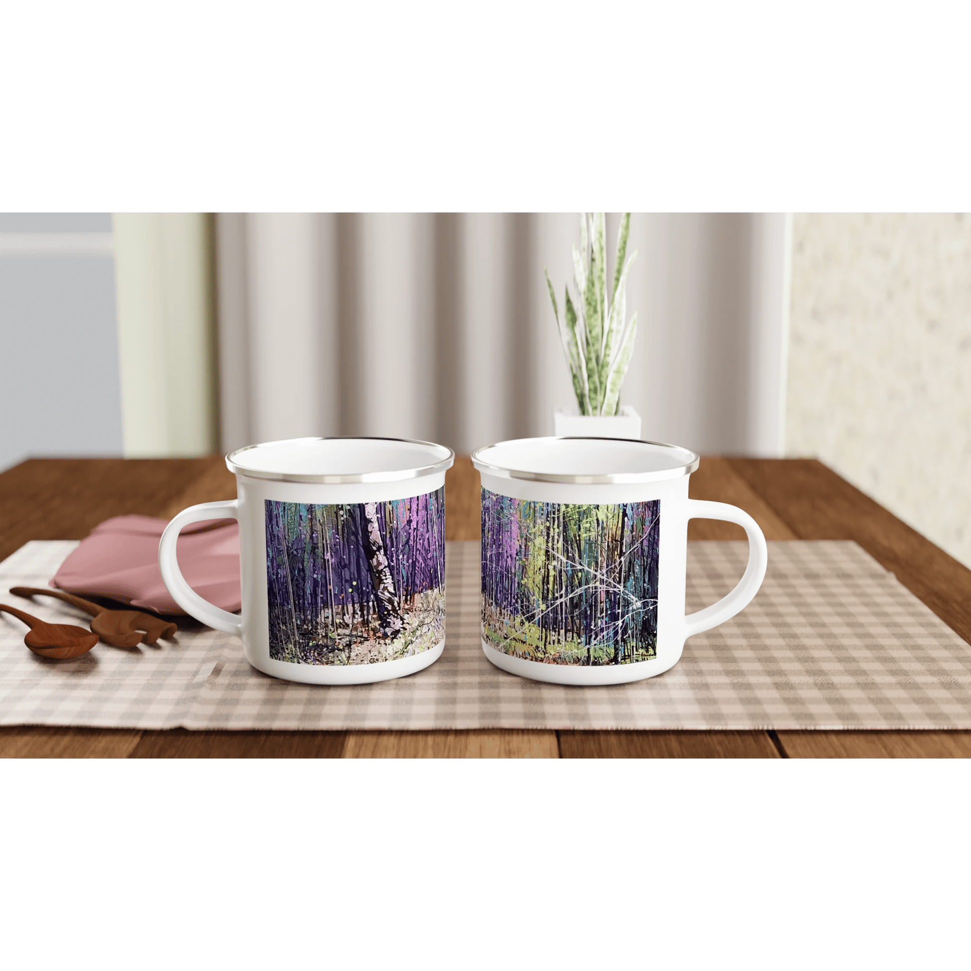 Last statement - White 12oz Enamel Mug - eduardgurevich