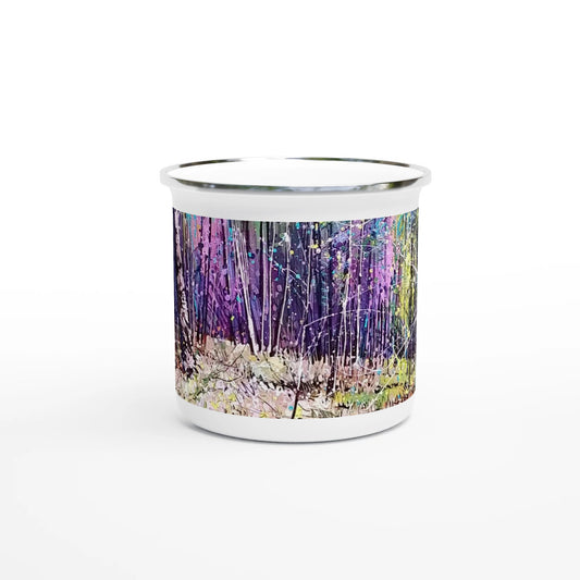 Last statement - White 12oz Enamel Mug - eduardgurevich