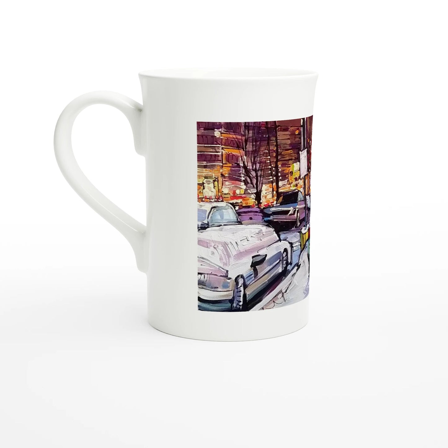 Life under the snow - White 10oz Porcelain Slim Mug - eduardgurevich