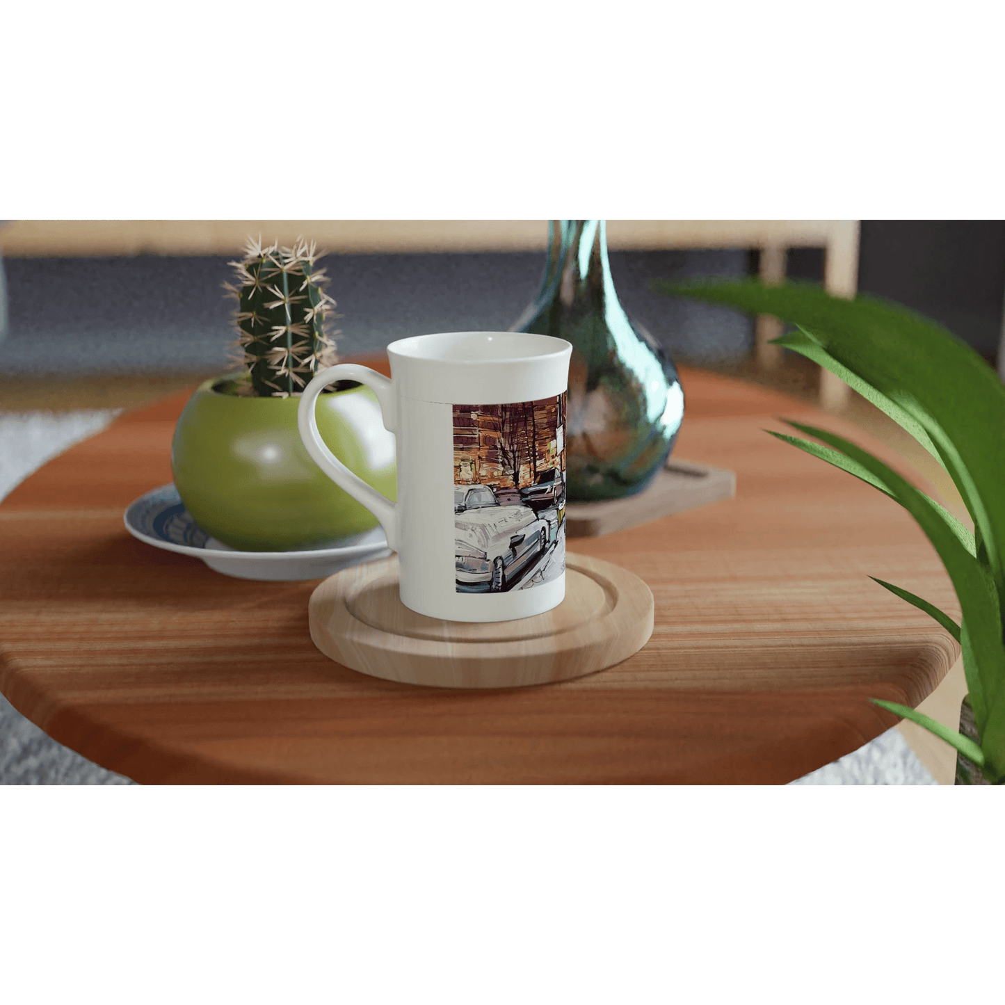 Life under the snow - White 10oz Porcelain Slim Mug - eduardgurevich