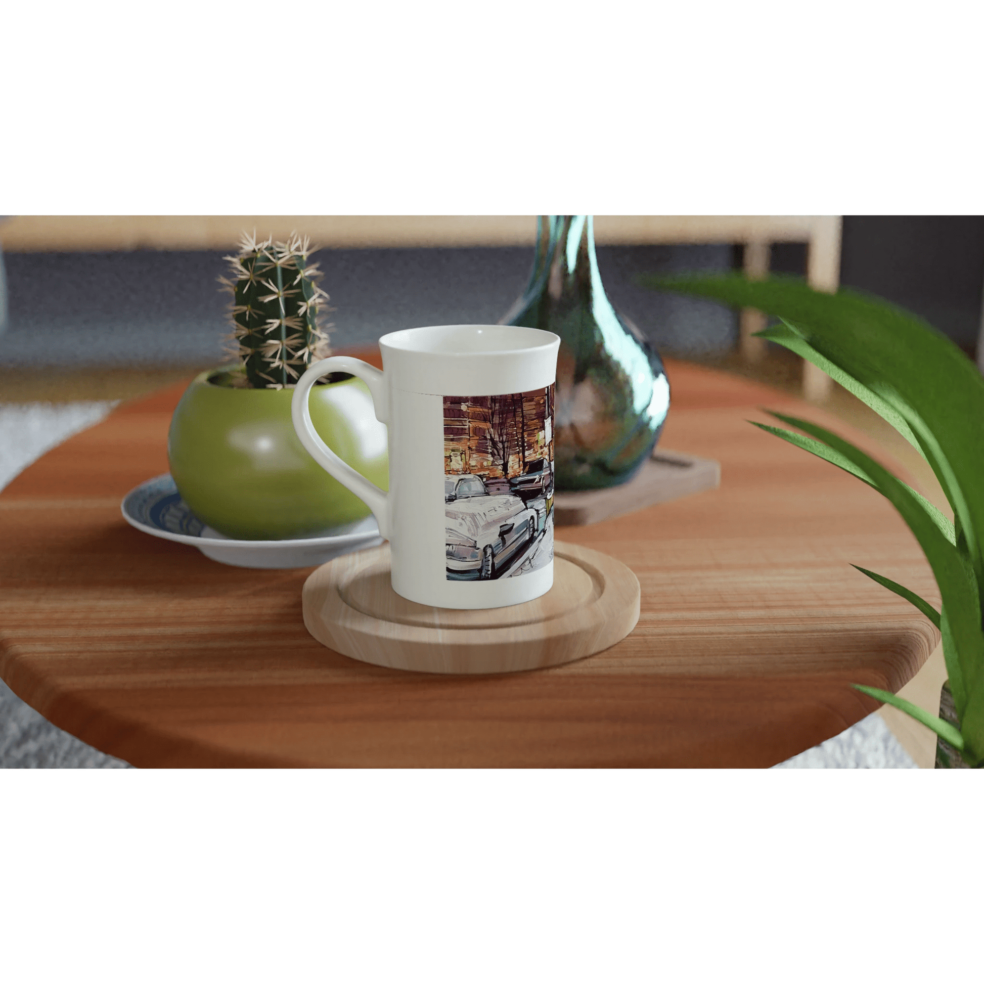 Life under the snow - White 10oz Porcelain Slim Mug - eduardgurevich