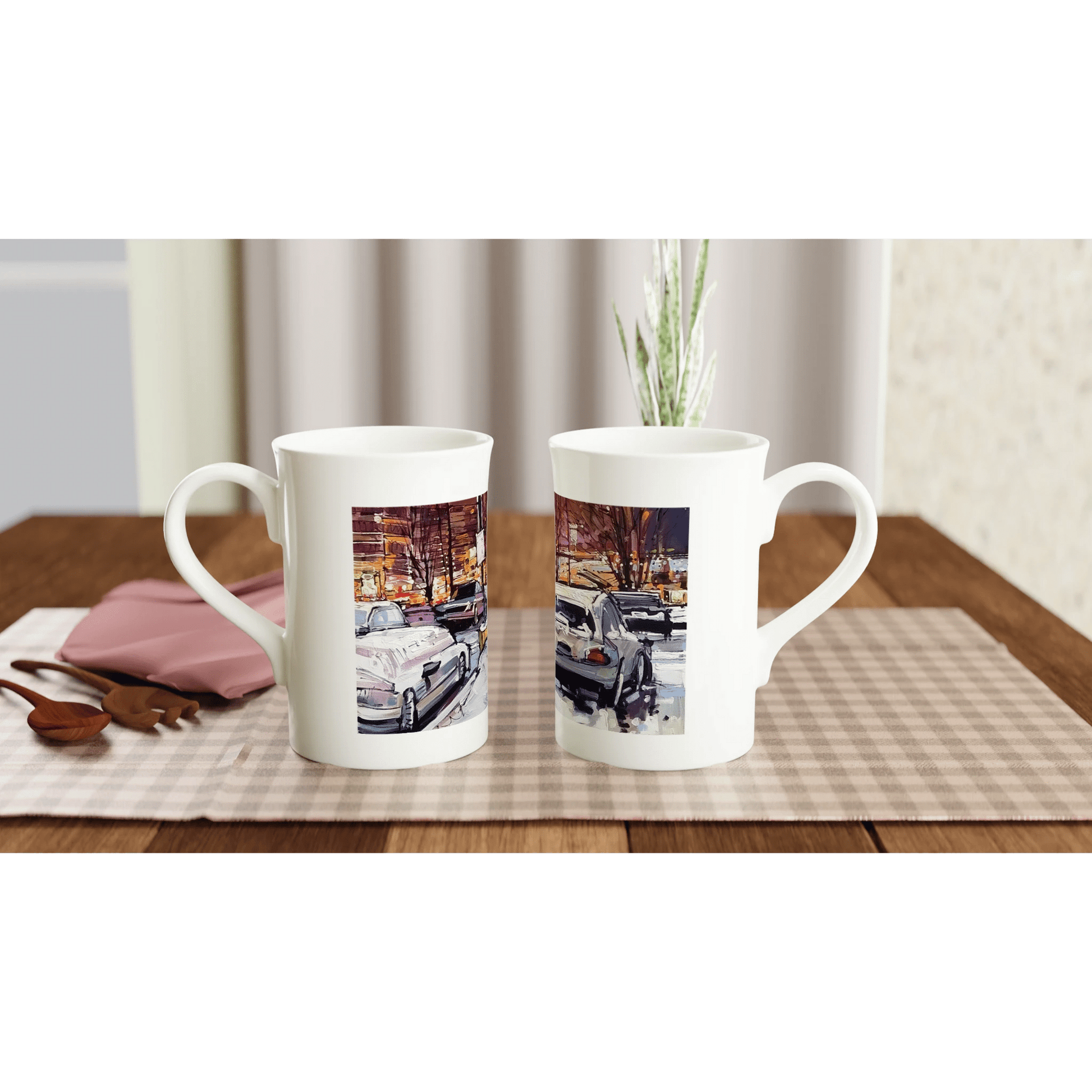 Life under the snow - White 10oz Porcelain Slim Mug - eduardgurevich