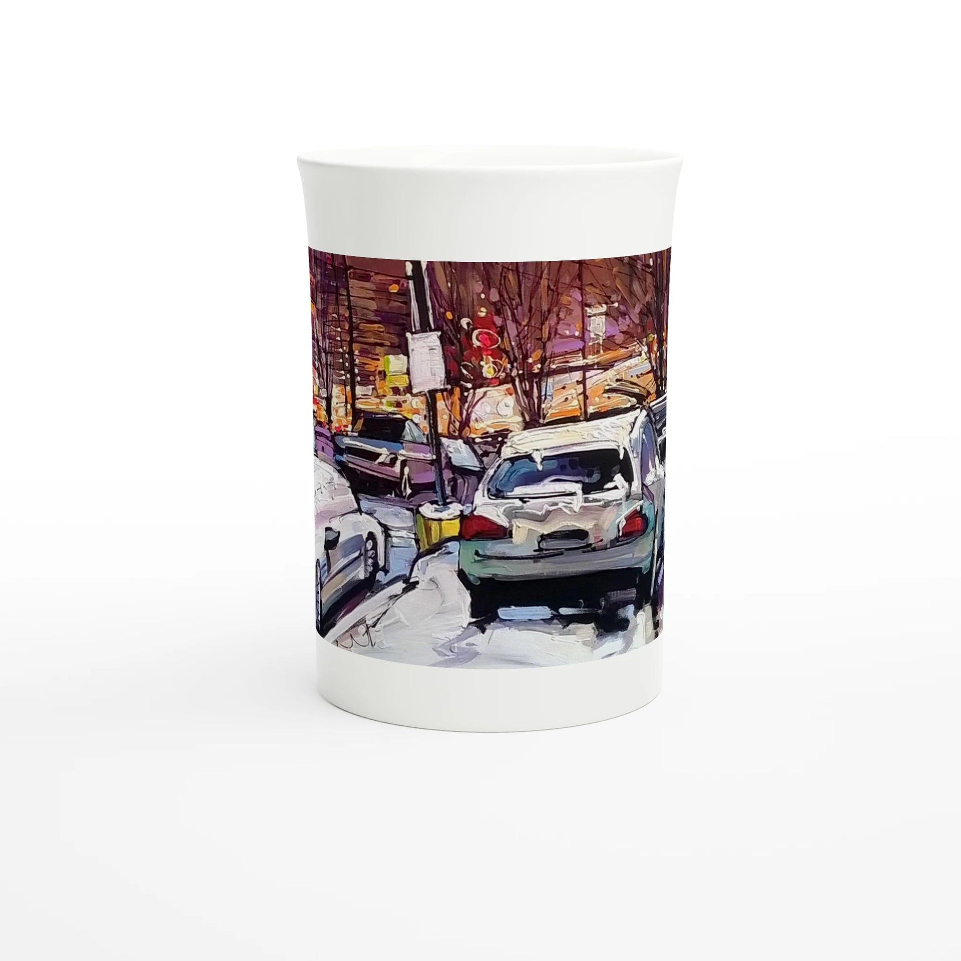 Life under the snow - White 10oz Porcelain Slim Mug - eduardgurevich