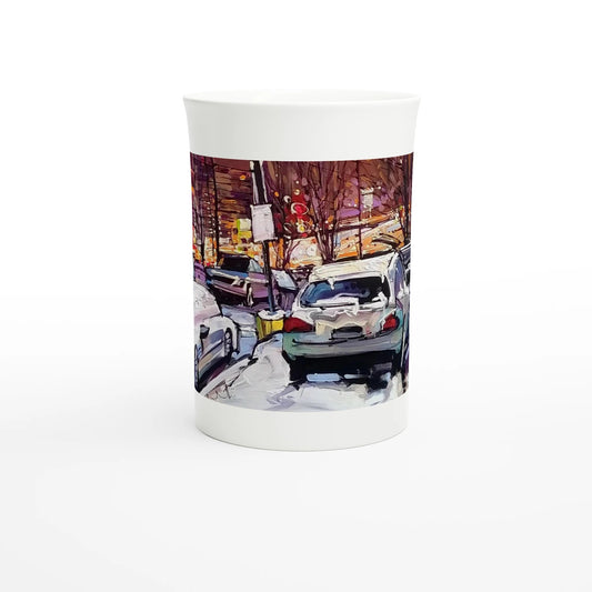 Life under the snow - White 10oz Porcelain Slim Mug - eduardgurevich