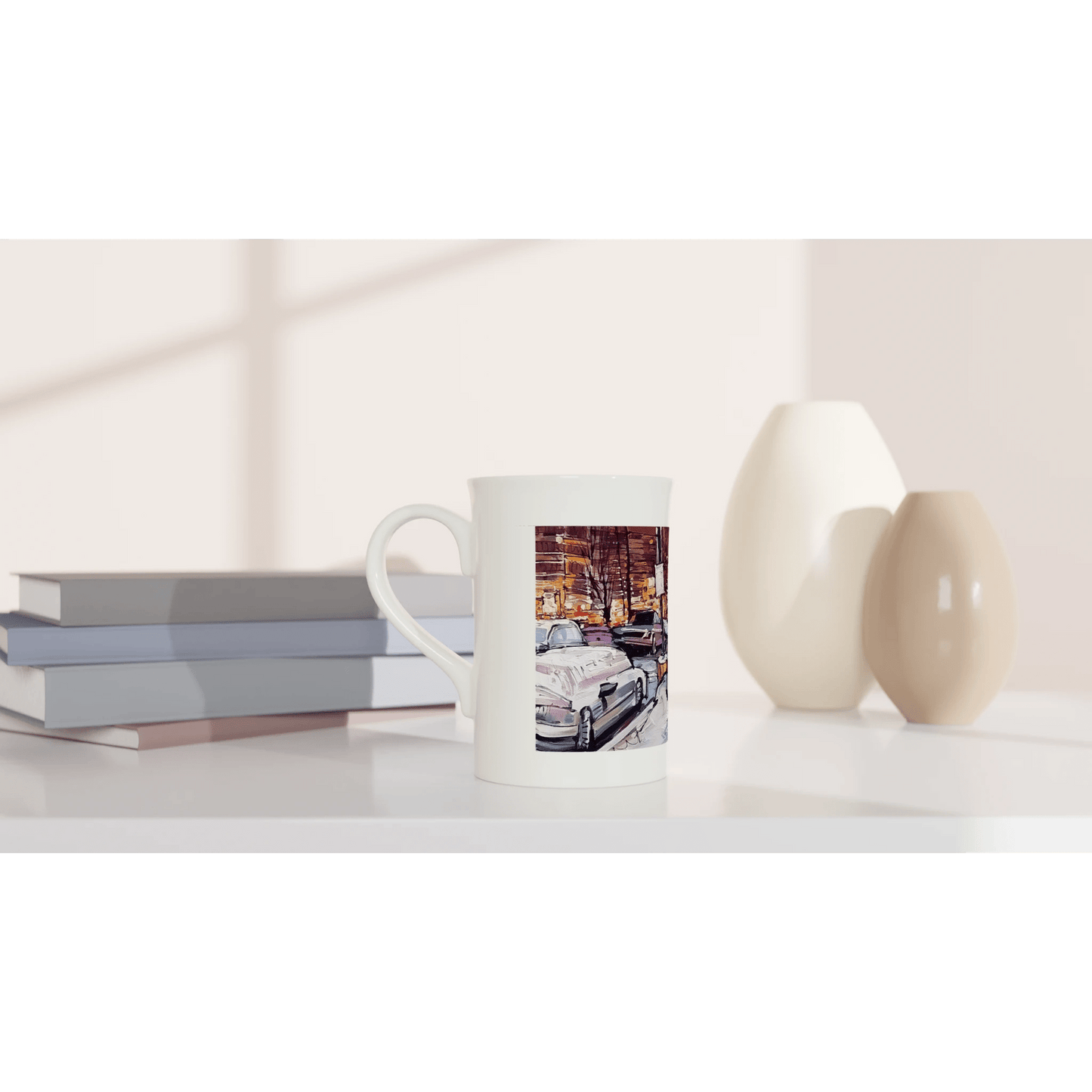 Life under the snow - White 10oz Porcelain Slim Mug - eduardgurevich