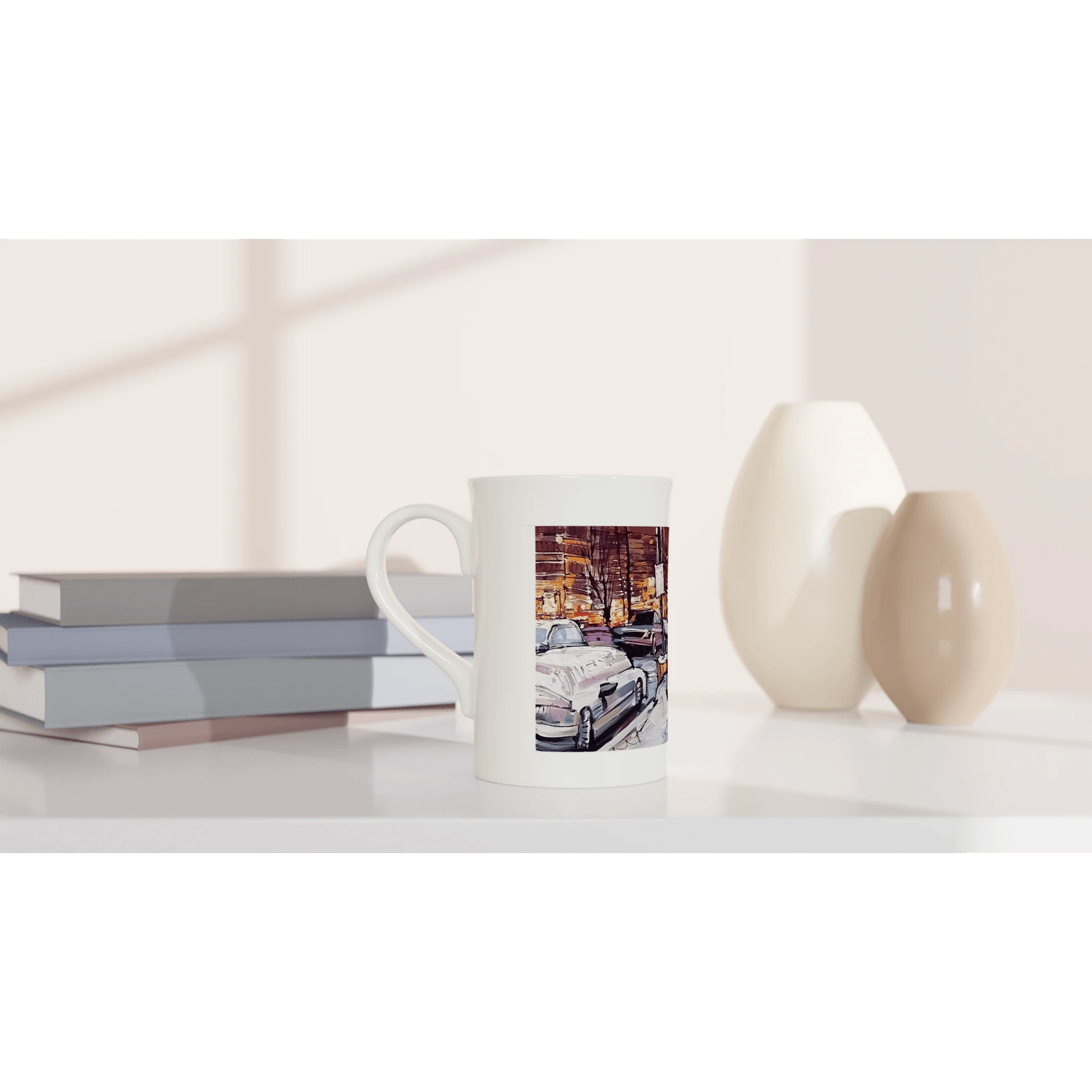 Life under the snow - White 10oz Porcelain Slim Mug - eduardgurevich