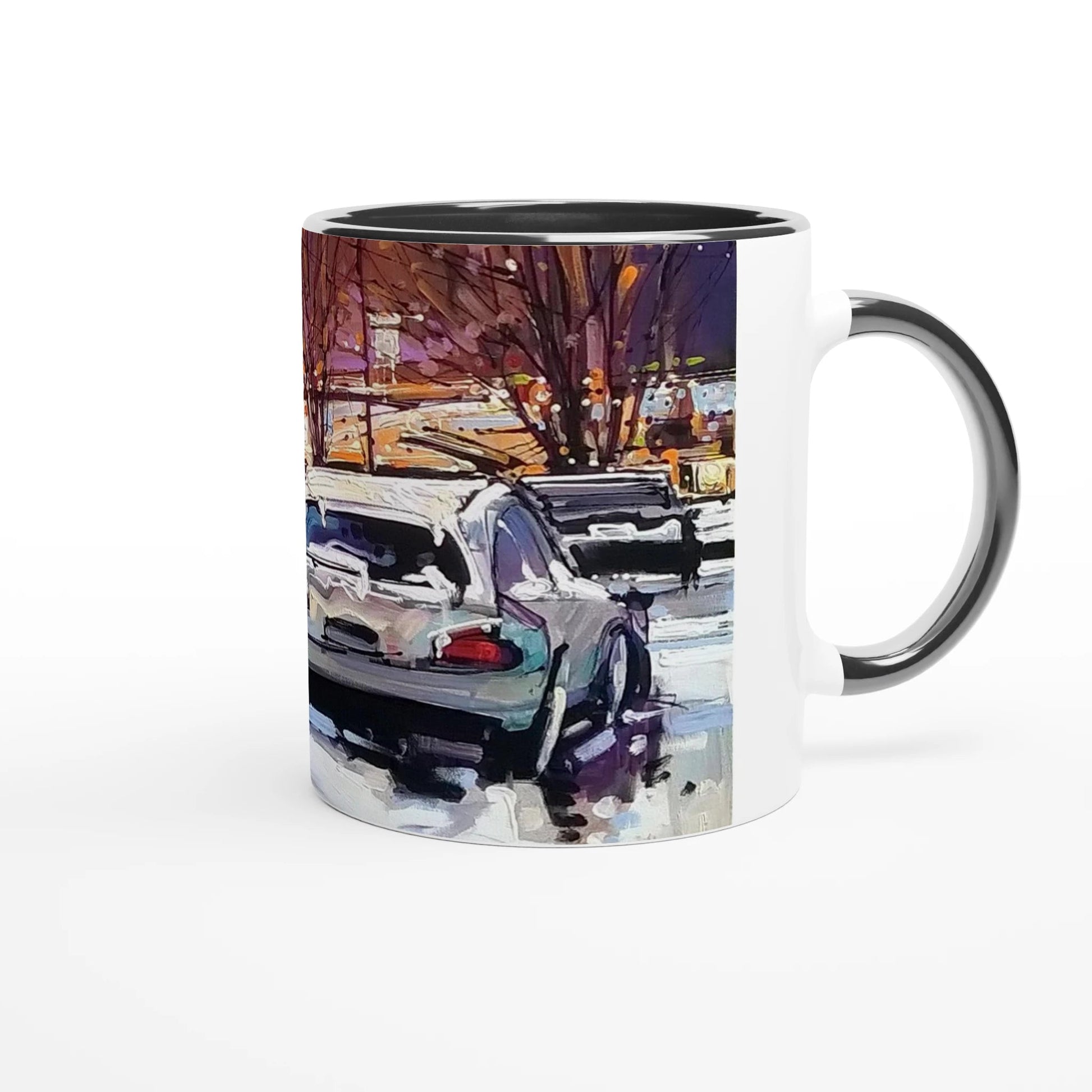 Life under the snow - White 11oz Ceramic Mug with Color Inside - eduardgurevich