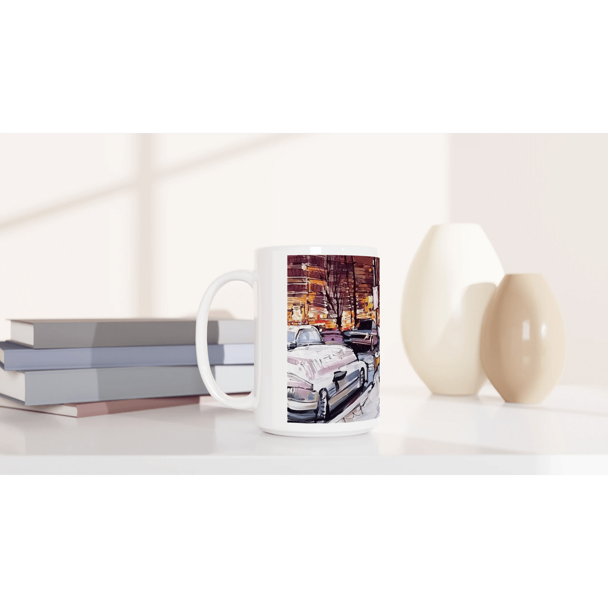 Life under the snow - White 15oz Ceramic Mug - eduardgurevich