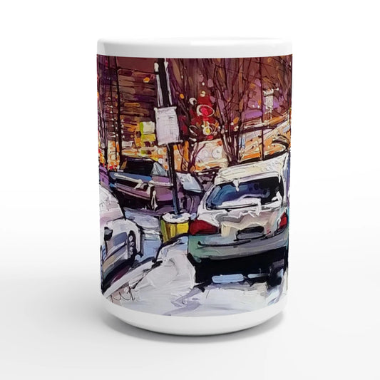 Life under the snow - White 15oz Ceramic Mug - eduardgurevich