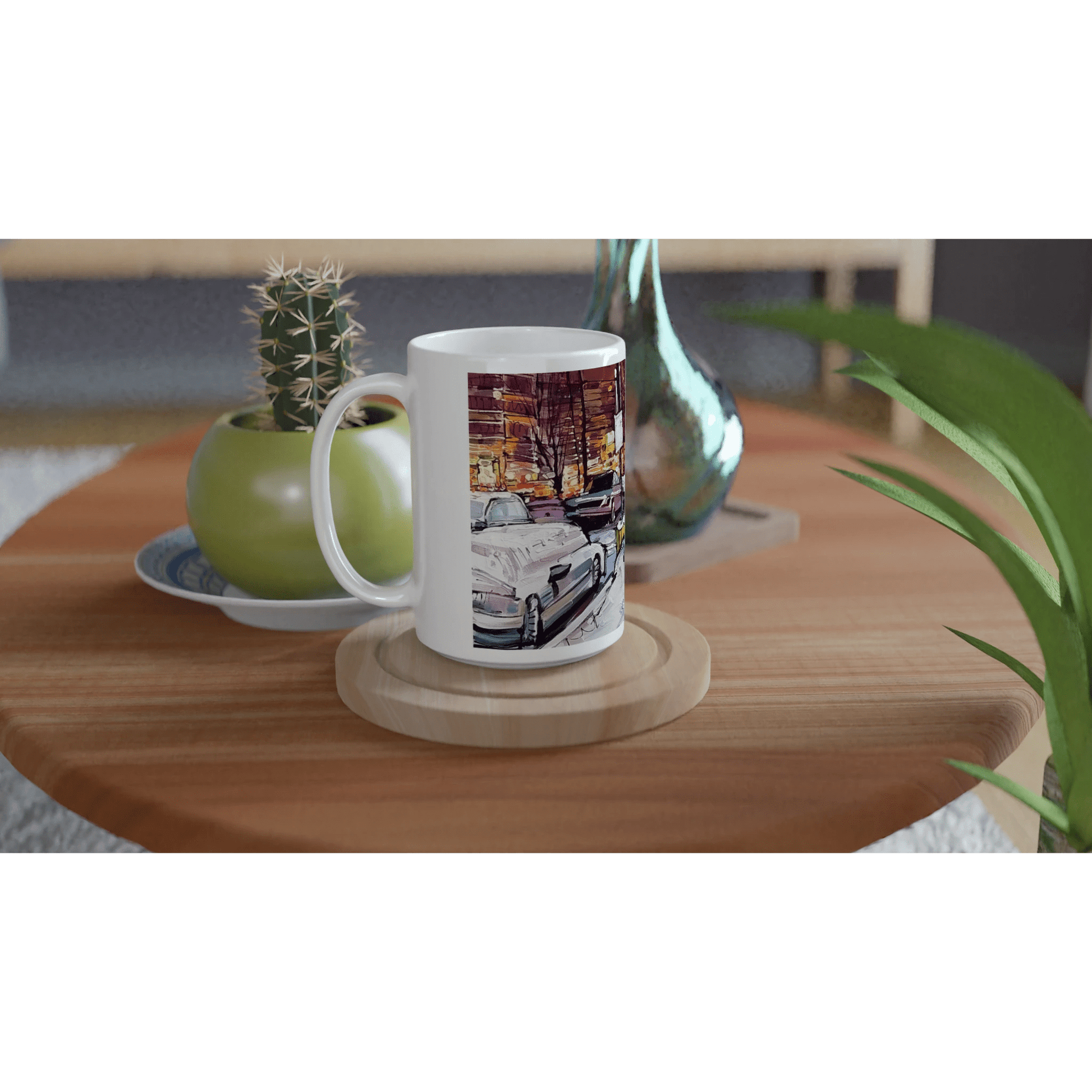 Life under the snow - White 15oz Ceramic Mug - eduardgurevich
