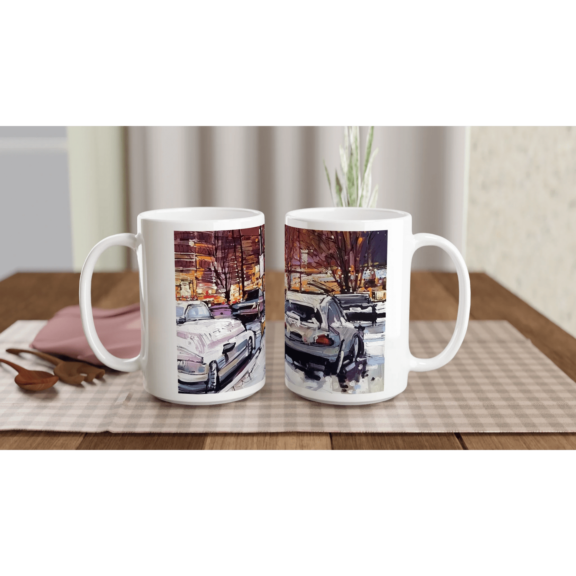 Life under the snow - White 15oz Ceramic Mug - eduardgurevich