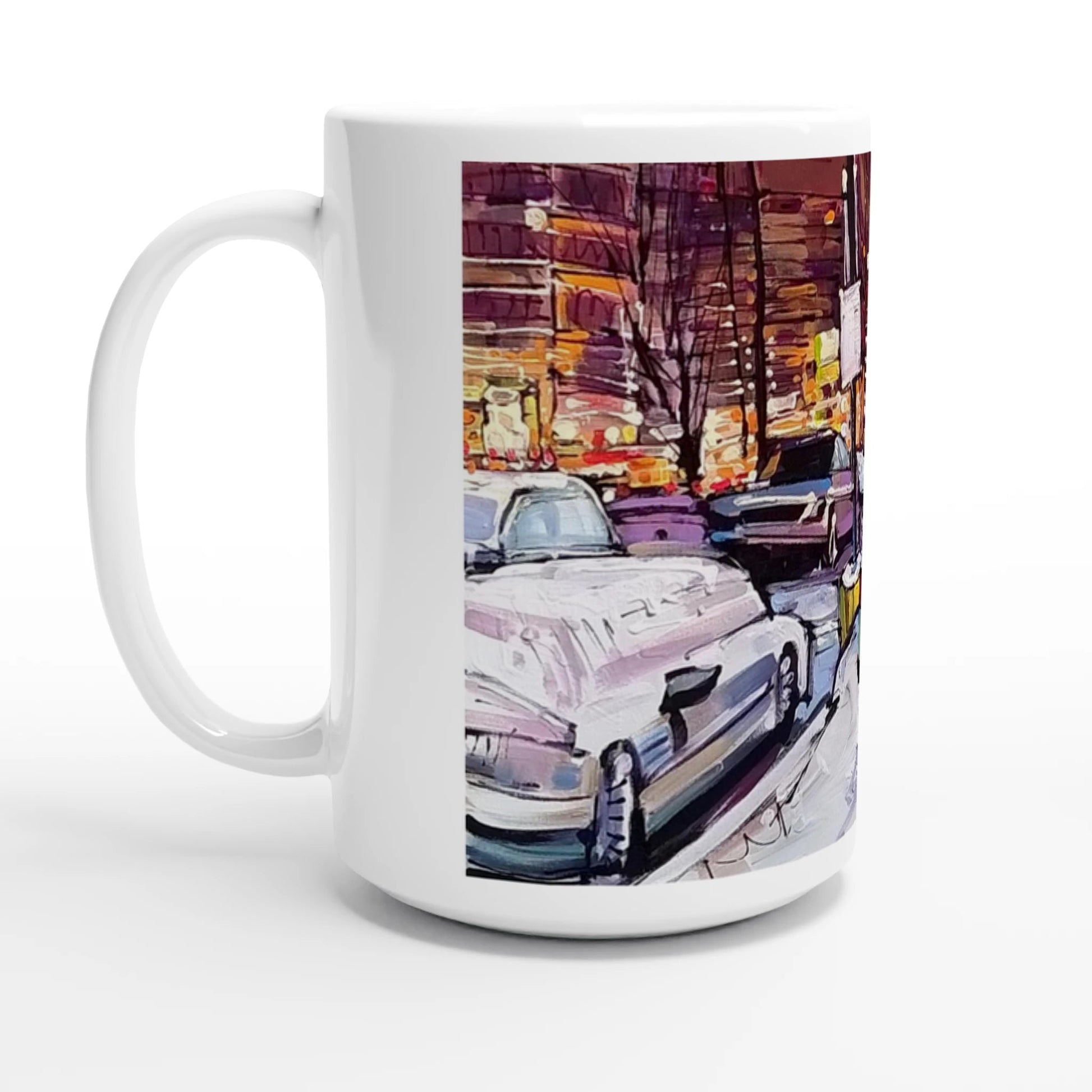 Life under the snow - White 15oz Ceramic Mug - eduardgurevich